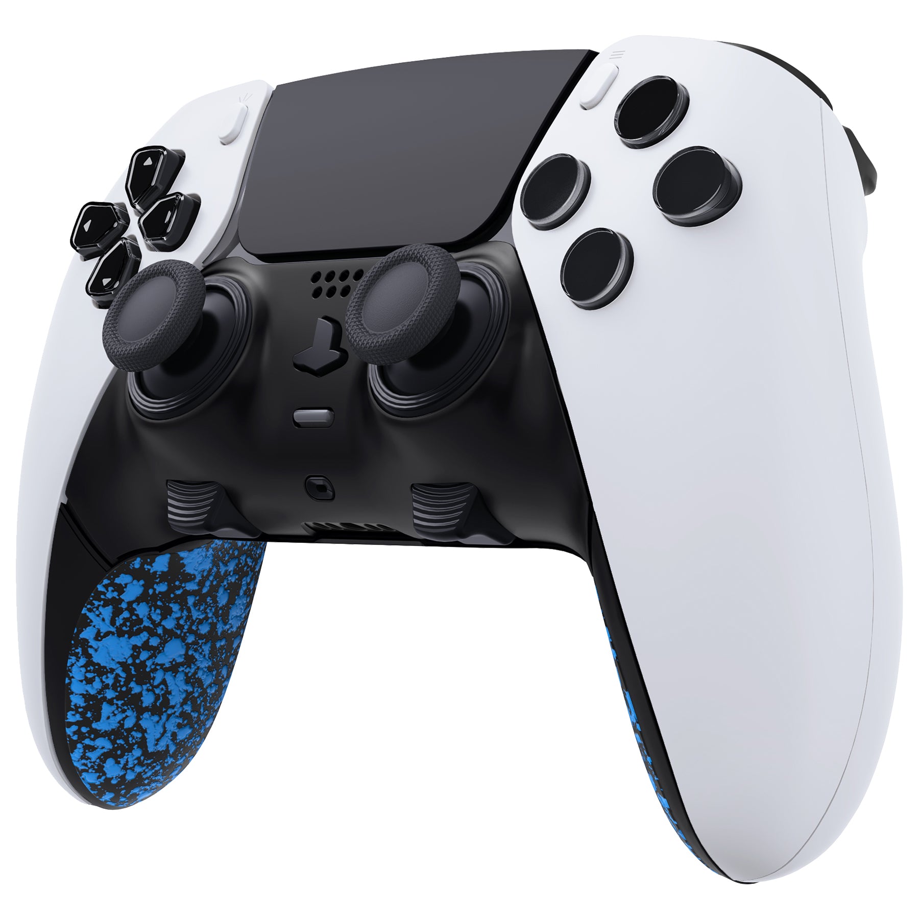 Textured Blue PS5 Edge Controller Shell - DIY Replacement Front & Back Cover with Custom Plates | Compatible with PlayStation 5 Edge Controller | Gaming Accessories for Enhanced Grip & Style