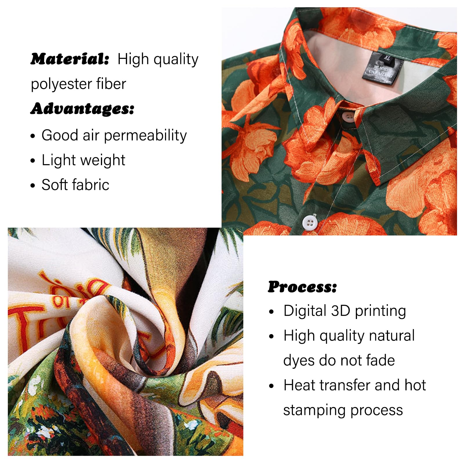 Custom Hawaiian Shirt with Pet Face Photo | Personalized Funny Button Up Shirts for Men | Beach Party, Vacation & Summer Casual Wear