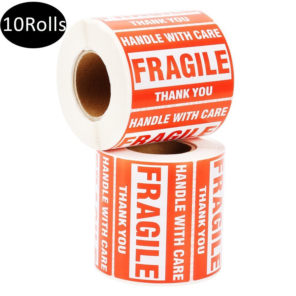 MFLABEL 10 Rolls Fragile Shipping Tape - 2