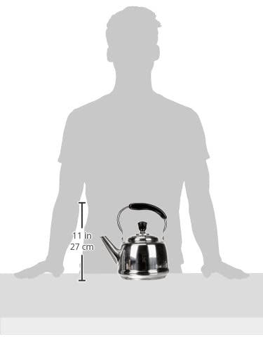 Premium Stainless Steel Tea Kettle - 1.5L Capacity (23 x 22 x 17 cm) - Rust-Resistant & Durable for Stovetop & Induction Cooktops - Perfect for Home, Office & Camping Use