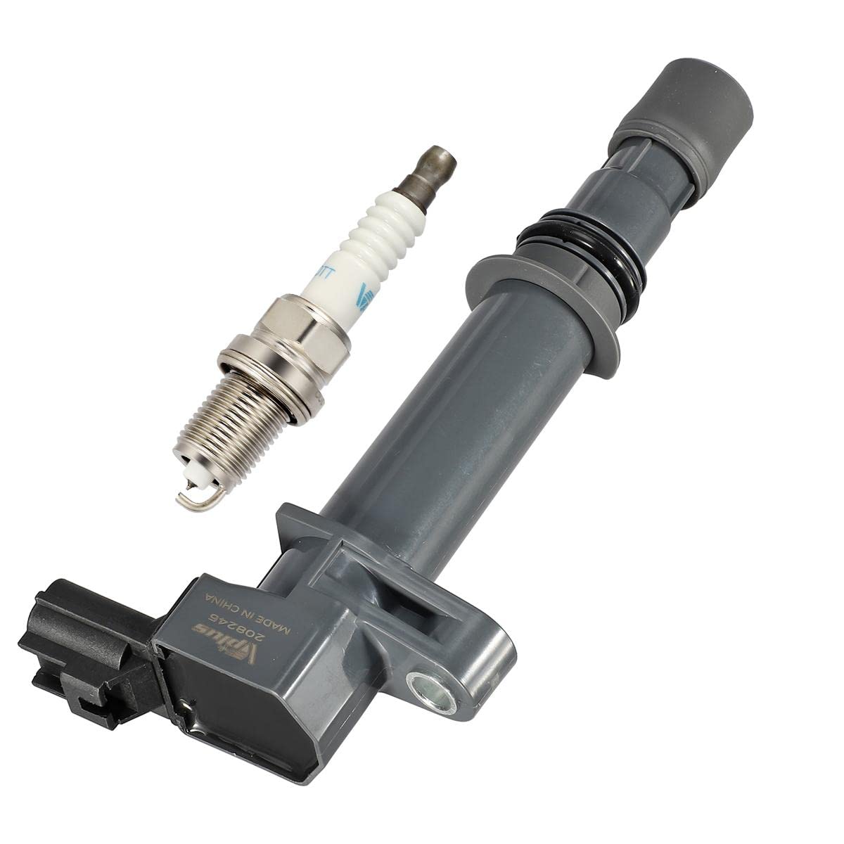 Vplus Set of 6 Ignition Coil Packs UF270 & Platinum Spark Plugs 4504 PK20TT - Compatible with Dodge Dakota, Durango, Nitro, Ram 1500 & Jeep Commander, Grand Cherokee, Liberty 3.7L V6 - Replaces UF297 - Improves Engine Performance & Fuel Efficiency for Smooth Driving