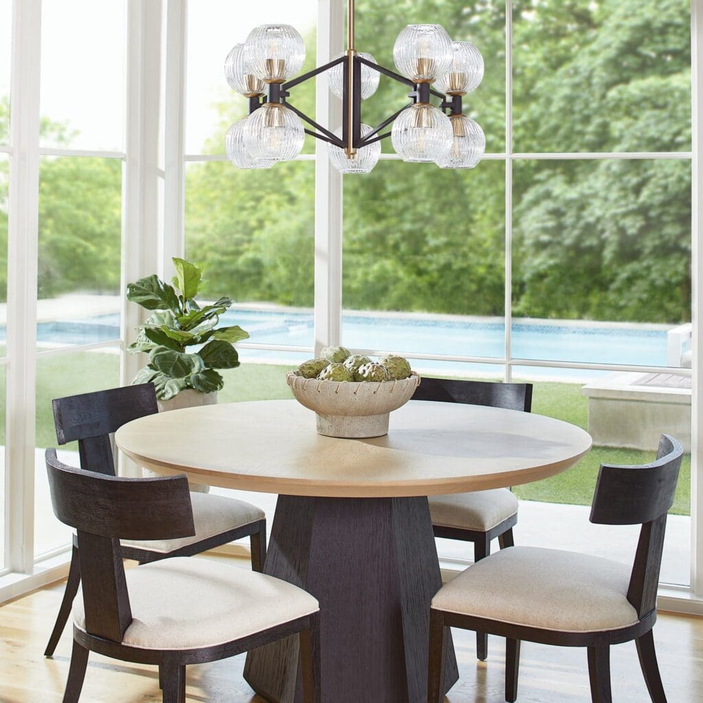 Cyan Design 11577 Lamu Dining Table - Natural & Black Wooden Dining Table for Kitchen, Dining Room, and Outdoor Patio