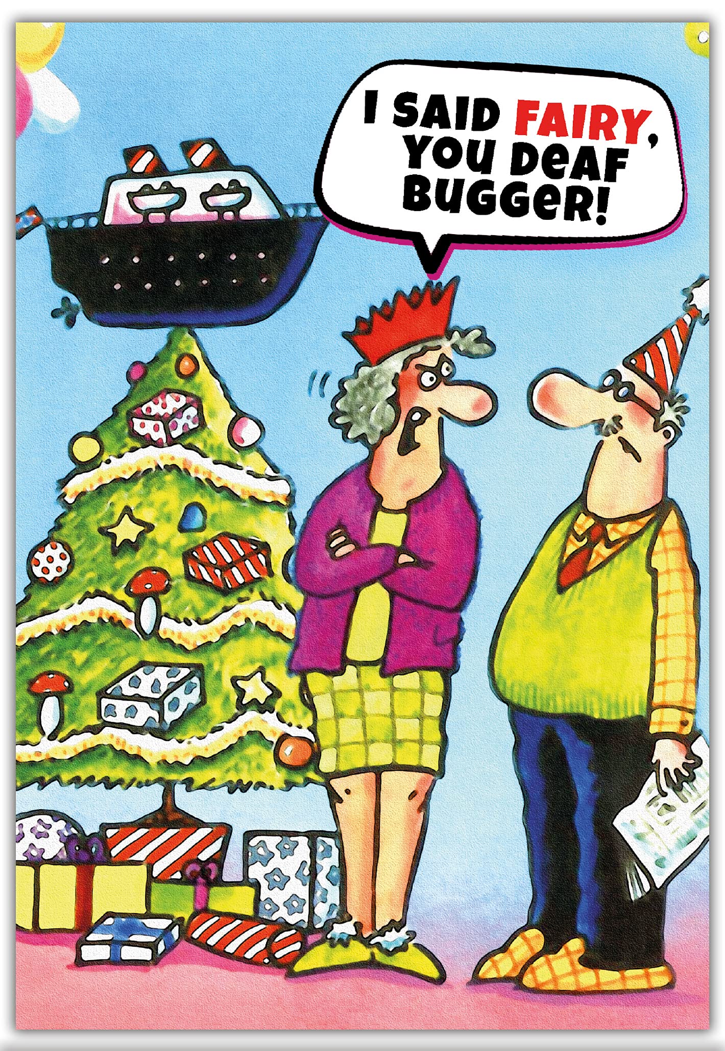 10-Pack Funny Christmas Cards with 2 Unique Designs - Rude & Humorous Holiday Greeting Cards for Office Parties, Family Gatherings & Secret Santa Exchanges