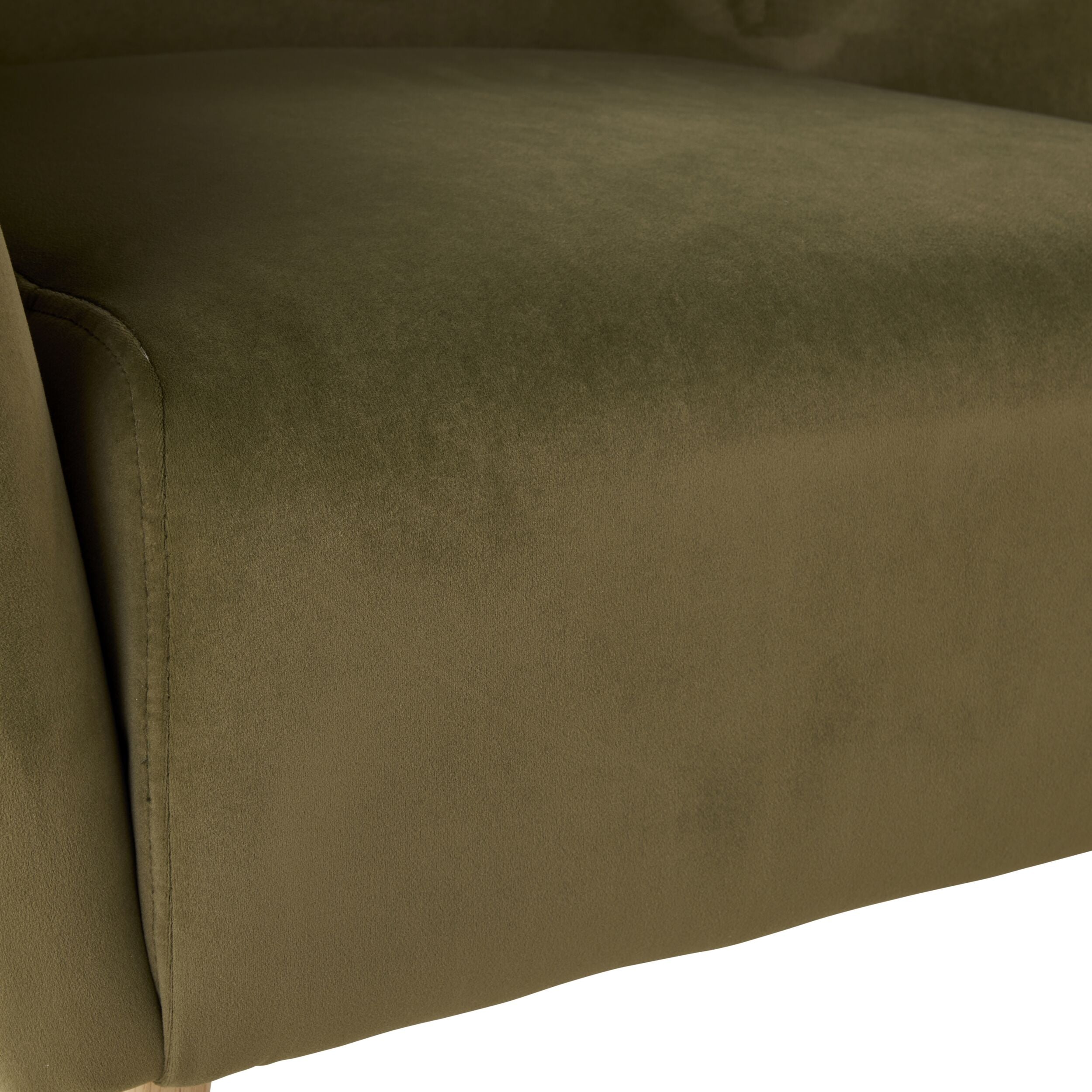 Amira Velvet Moss Occasional Chair - Elegant Accent Seating for Living Room, Bedroom, or Office Decor
