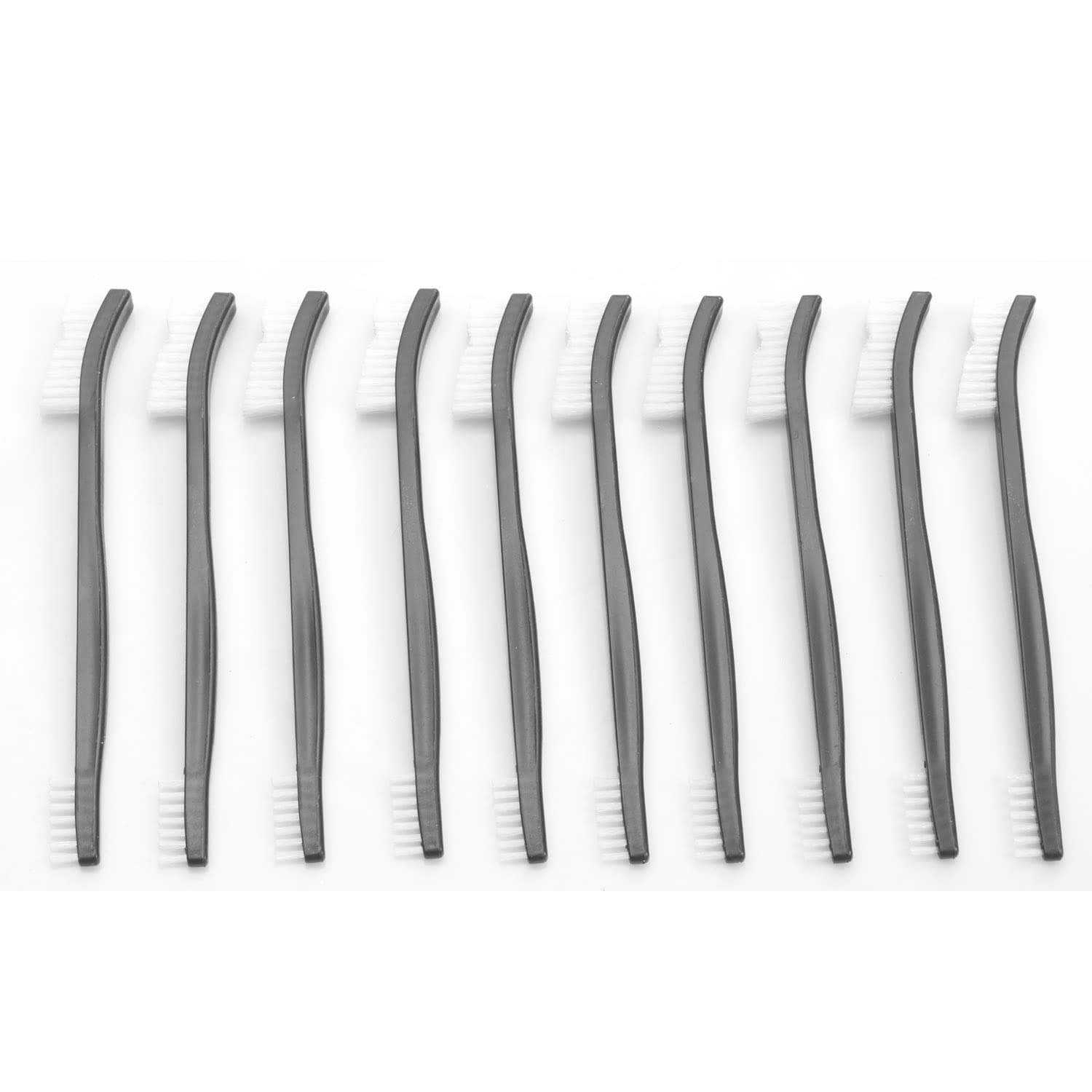 24 Pack 7-Inch Double-Ended Gun Cleaning Brushes - Nylon & Brass All-Purpose Cleaning Tools with Ergonomic Plastic Handle for Firearms, Hunting Gear, and Outdoor Equipment Maintenance