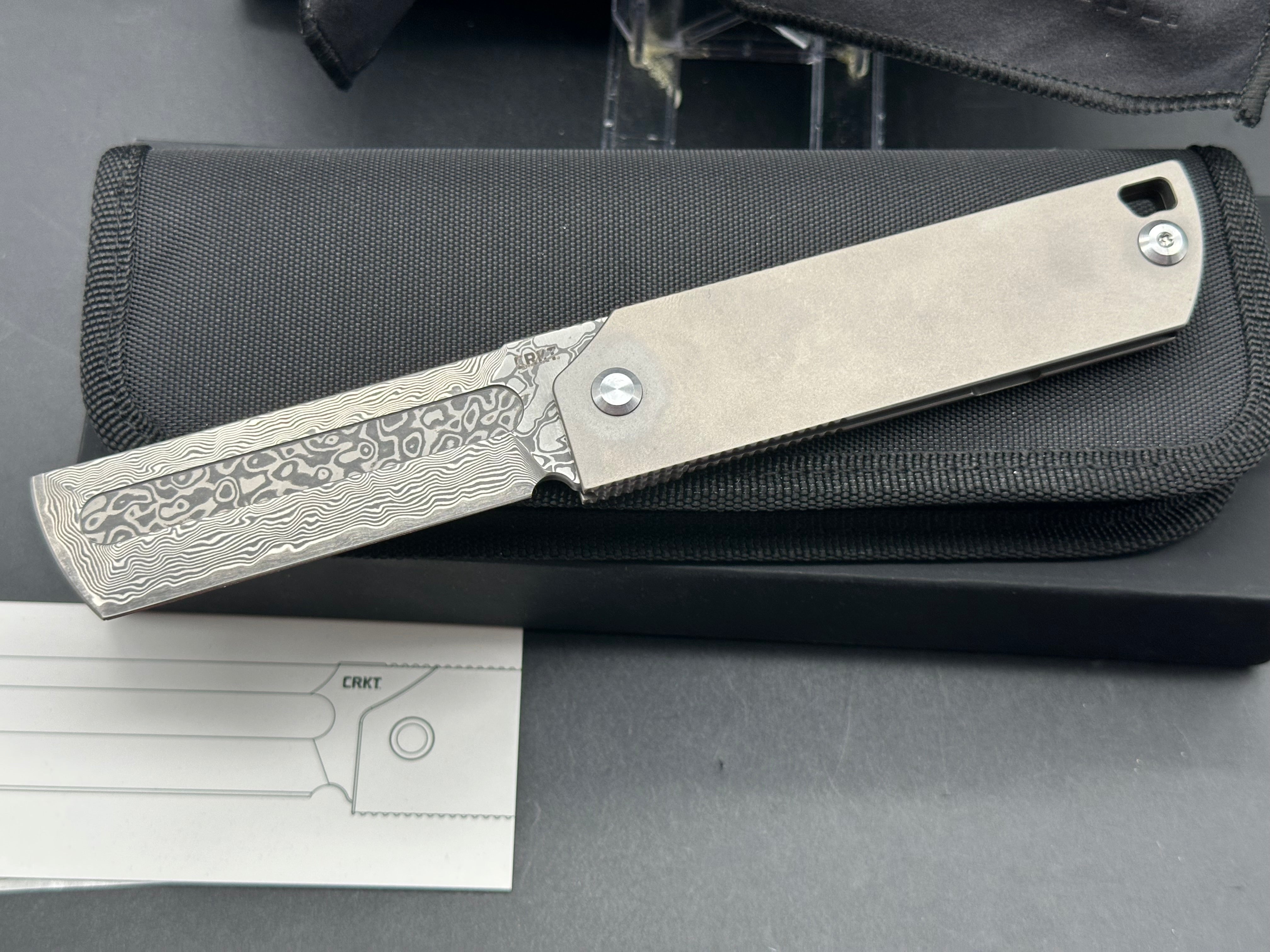CRKT Mbombo Frame Lock Knife - Titanium Handle with 3.23