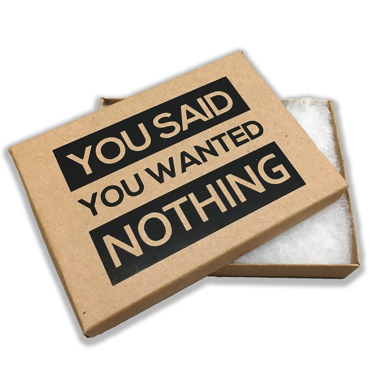 Deluxe Box of Nothing - Funny Prank Gift Box for Friends & Family | Novelty Gag Gift with Kraft Paper Packaging | Perfect for Stocking Stuffers, White Elephant Gifts & Office Pranks