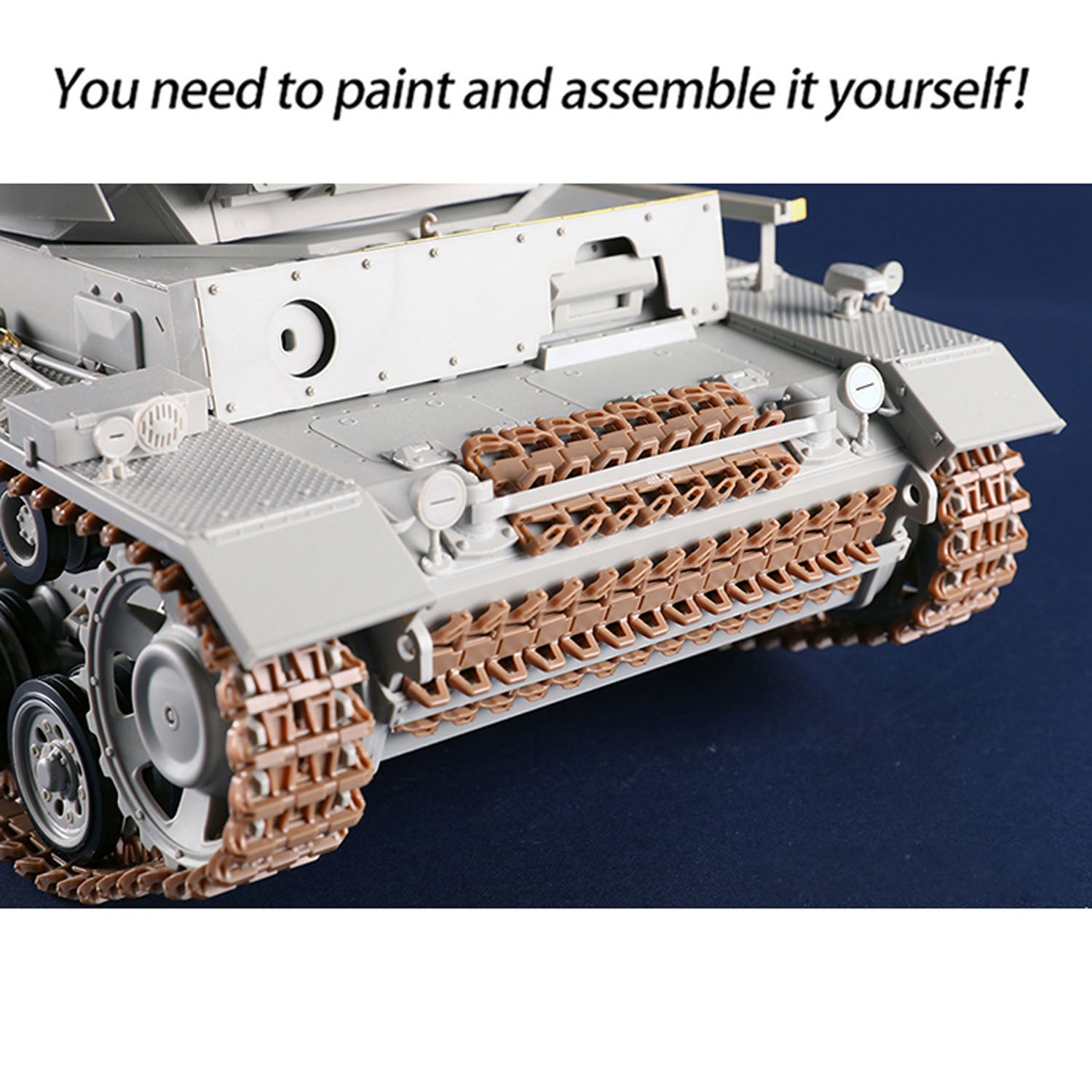 Trumpeter 1/16 PzKpfw III Ausf J German Armor Tank Model Kit - 1700 Parts Unassembled Plastic Military Vehicle with Metal Gun Barrel (00955) - Perfect for WWII History Enthusiasts, Model Builders & Collectors