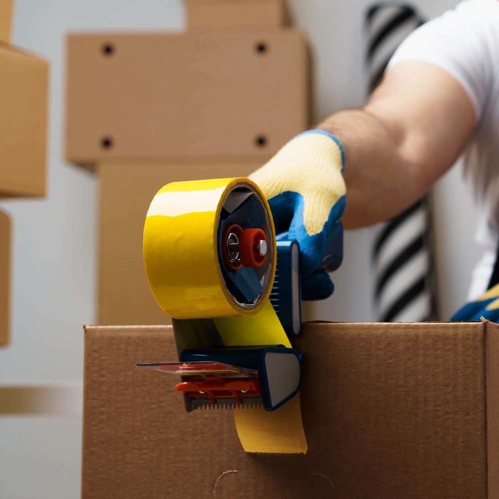 PSBM Yellow Packing Tape 2 Inch x 110 Yards, 36 Pack - Heavy Duty Colored Packaging Tape for Dispenser Refill, Moving, Storage & Shipping | Ideal for Home, Office & Warehouse Use