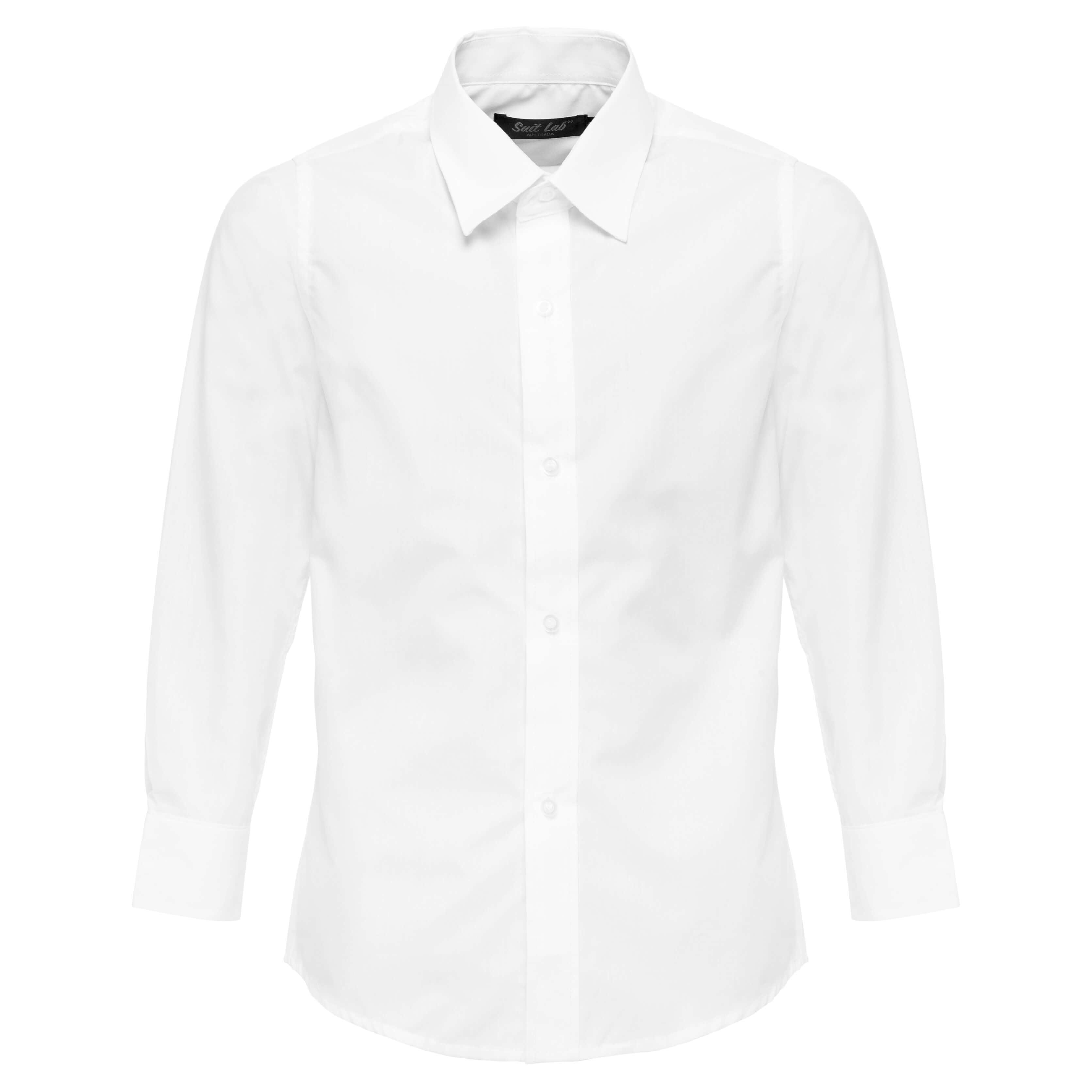 Boys White Shirt for Kids - Comfortable Cotton Dress Shirt for School, Parties & Special Occasions