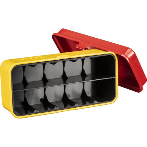Kodak Steel Film Case for 120/135mm - Red Lid & Yellow Body | Compact & Durable Film Storage Solution for Photographers & Travel Use