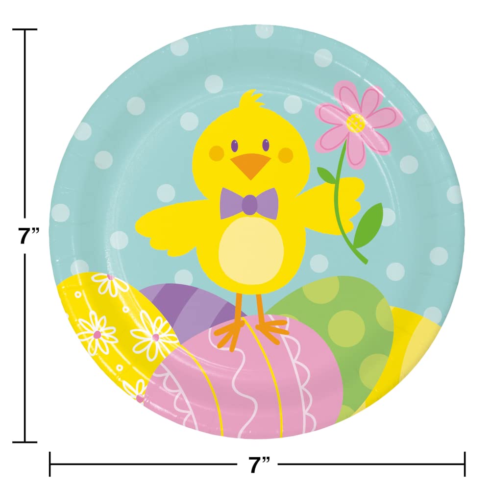 Easter Bunny Plates and Napkins Set - 16-Piece Disposable Tableware for Kids Party | Bright Bunny Themed Dinnerware | Easter Decorations for Holiday Celebrations, Family Gatherings & Spring Festivities