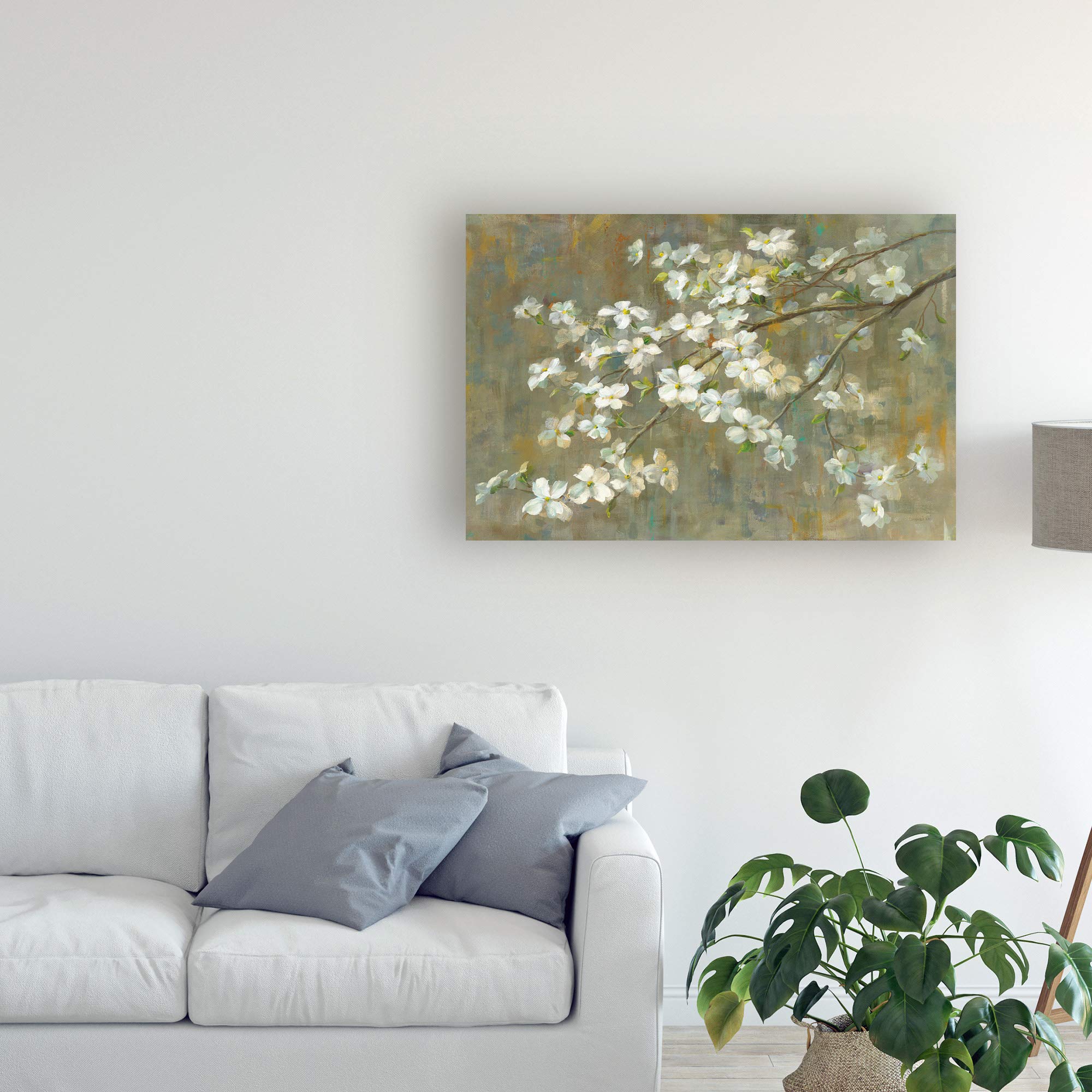 Danhui NAI Dogwood in Spring Fine Art Print - 30x47 Floral Wall Decor for Living Room, Bedroom & Office | Trademark Fine Art Collection