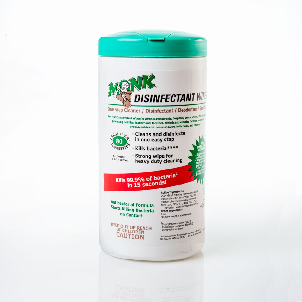 Disinfectant Wet Wipes - 80 Count Per Canister (6 Pack) | Antibacterial Cleaning Wipes for Home, Office & Travel | Kills 99.9% Germs on Surfaces