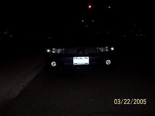 White Halo Fog Lights Kit for 1999-2003 Mitsubishi Galant - Durable LED Driving Lights with Stylish Halo Ring - Perfect for Night Driving, Foggy Conditions & Enhanced Vehicle Appearance