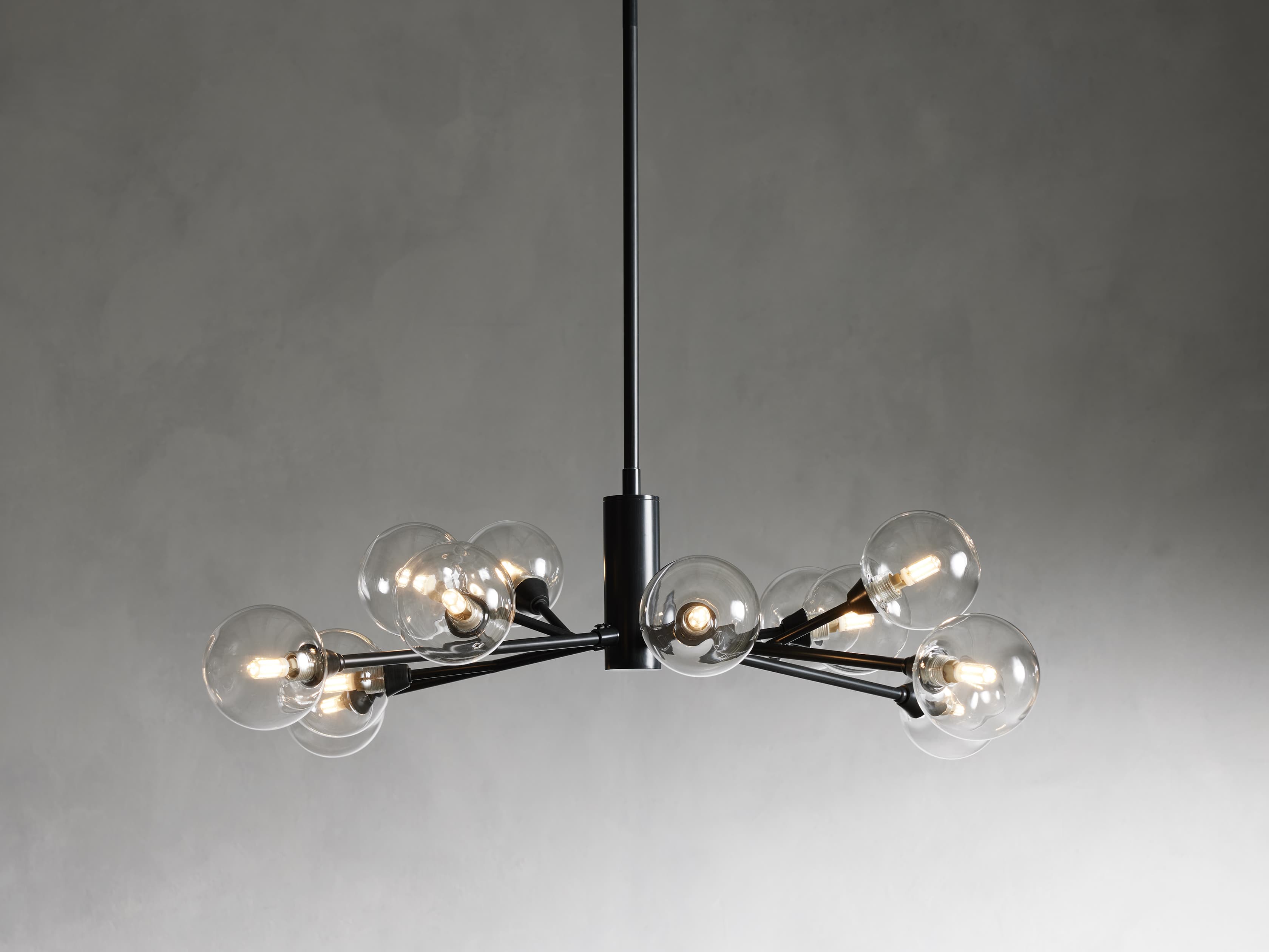 Apollo Round Chandelier - Modern Crystal Ceiling Light Fixture for Dining Room, Bedroom & Living Room Decor | Elegant Lighting Solution for Home Interior Design