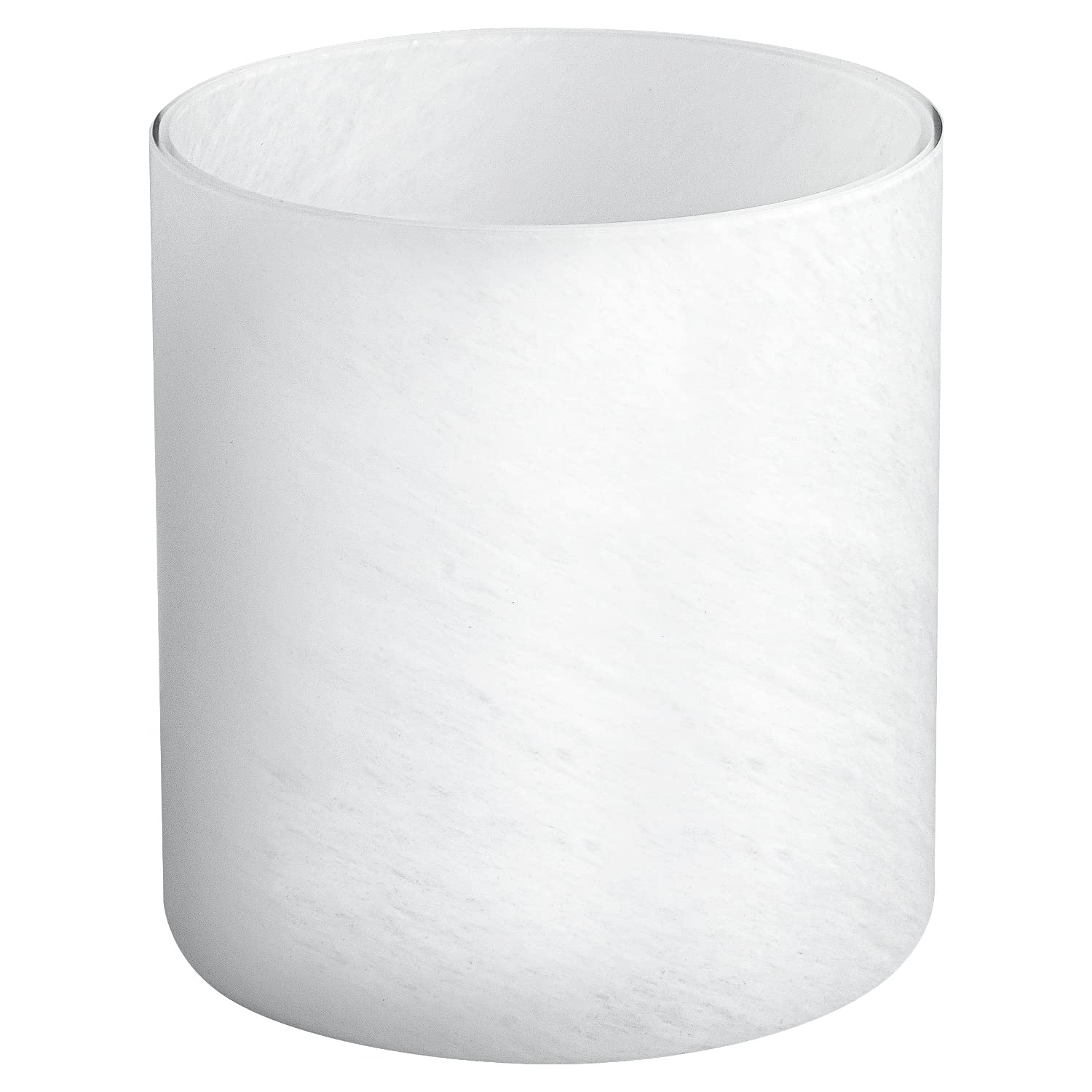 1 Pack Alabaster White Glass Lamp Shade - Cylinder Replacement Shade with 1-5/8