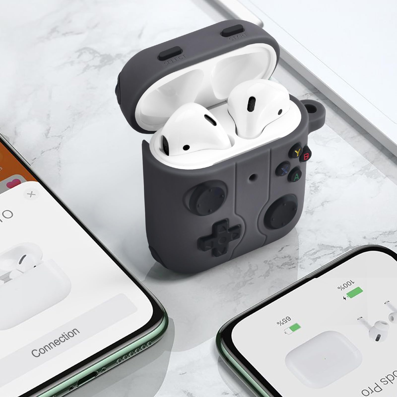 KOREDA AirPods 1st/2nd Generation Case Cover - Cute Game Player Design Silicone Protective Case for AirPods Charging Case | Shockproof & Anti-Scratch | Perfect for Gaming, Travel & Daily Use