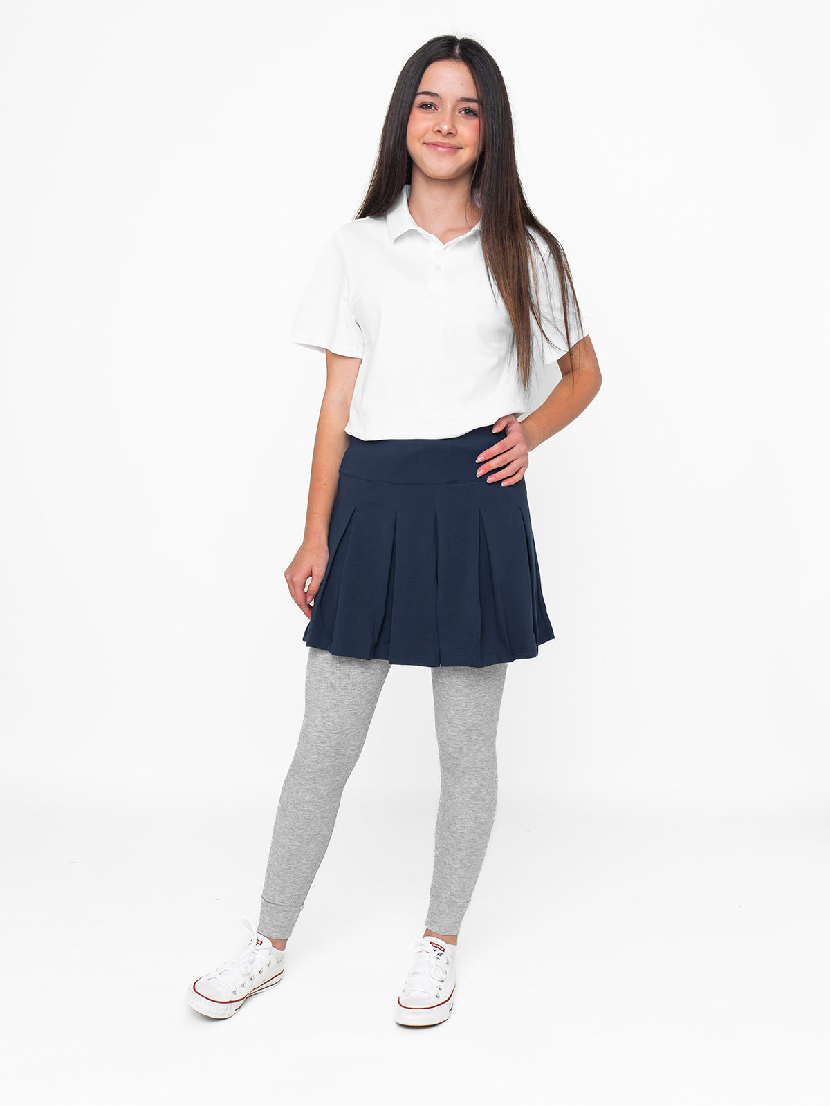 Women's Basic Skort in Navy Blue - Comfortable & Stylish for Running, Tennis & Casual Wear