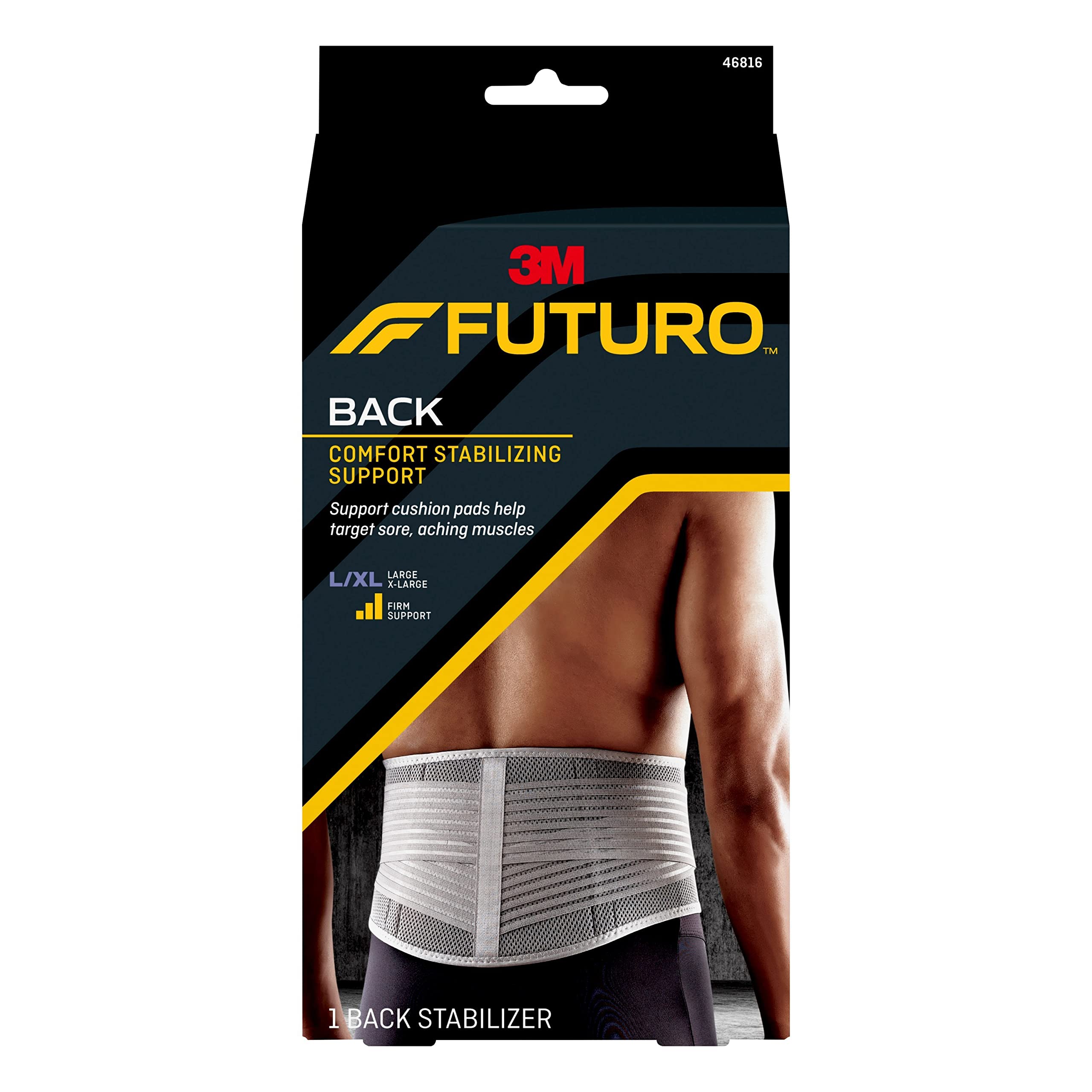 Futuro Stabilizing Back Support Belt - Large/X-Large for Pain Relief & Posture Correction | Ideal for Work, Sports & Daily Activities