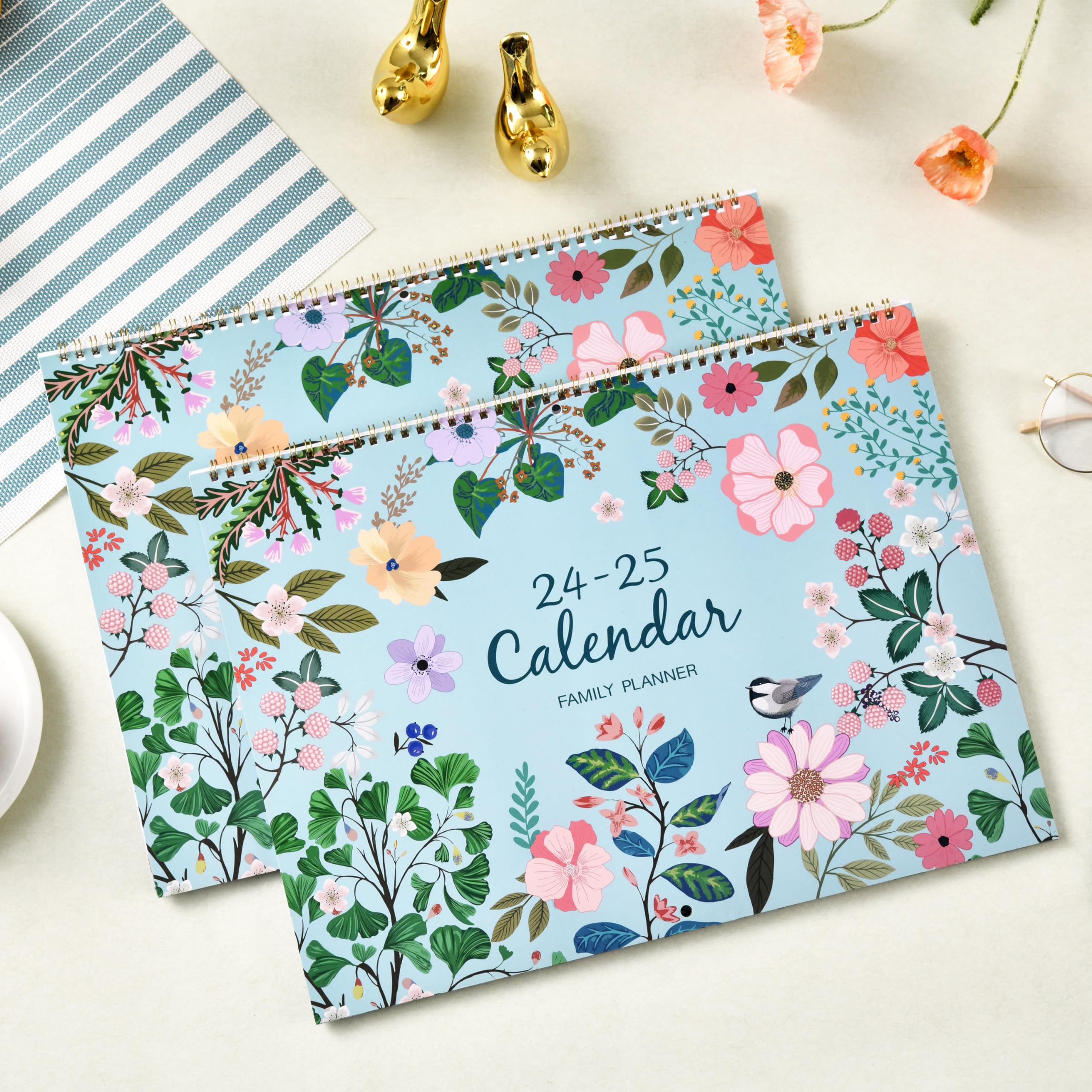 2024-2025 Family Wall Calendar - 18 Month Planner from July 2024 to December 2025 | 6-Column Design with Notes Section | 39x29 cm Large Format | Thick Paper & Back Pocket | Perfect for Home Organization & Family Scheduling