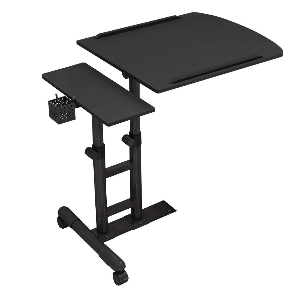 Adjustable Laptop Desk Stand - Overbed Sofa Table with 5 Height Settings & Wheels, Sturdy Portable Computer Desk for Home Office (Color: 1005, Size: Upgraded Version) - Perfect for Bed, Couch, or Workspace Use