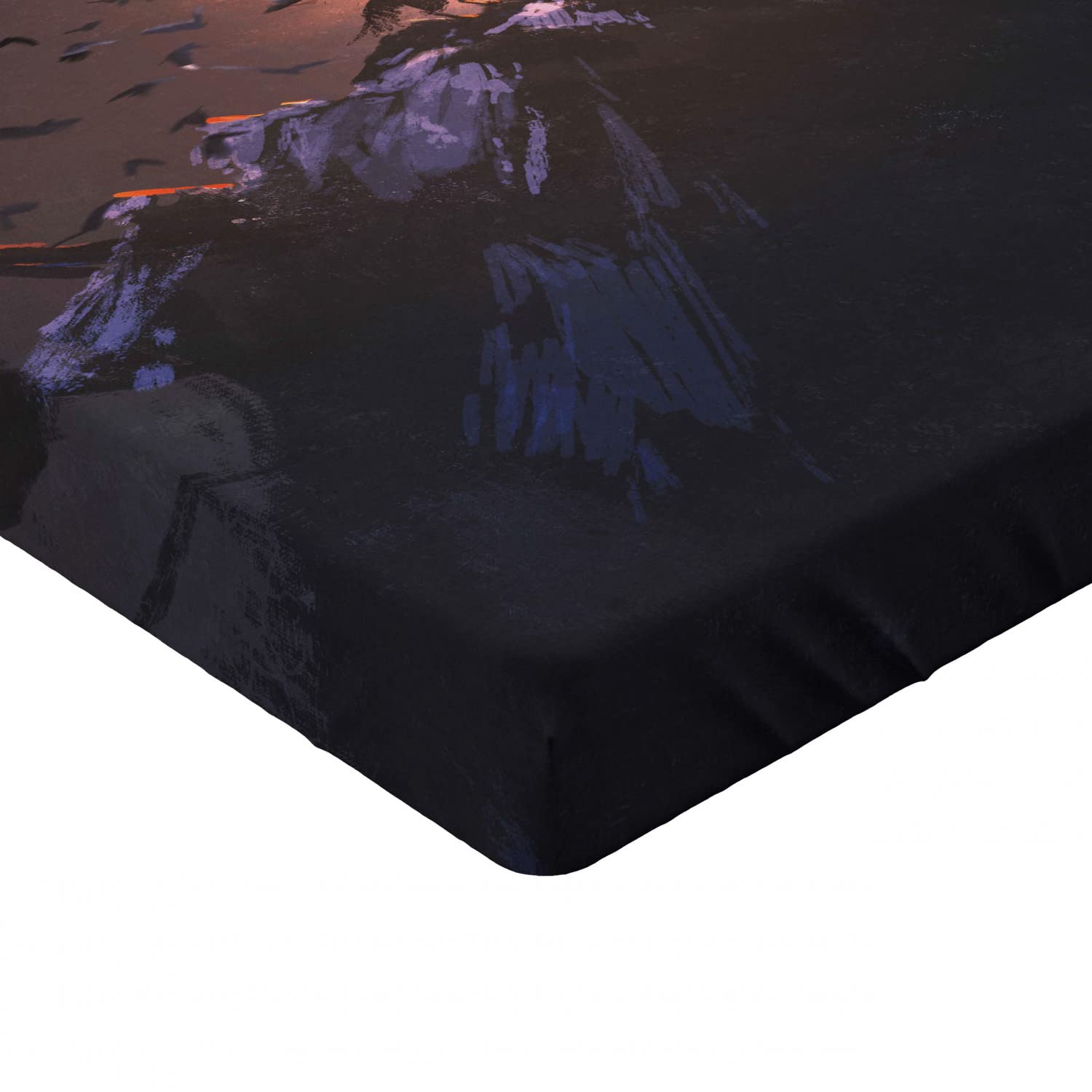 Ambesonne Fantasy Wolf Fitted Sheet, Full Size for Cozy Bed - Scary Wildlife Art