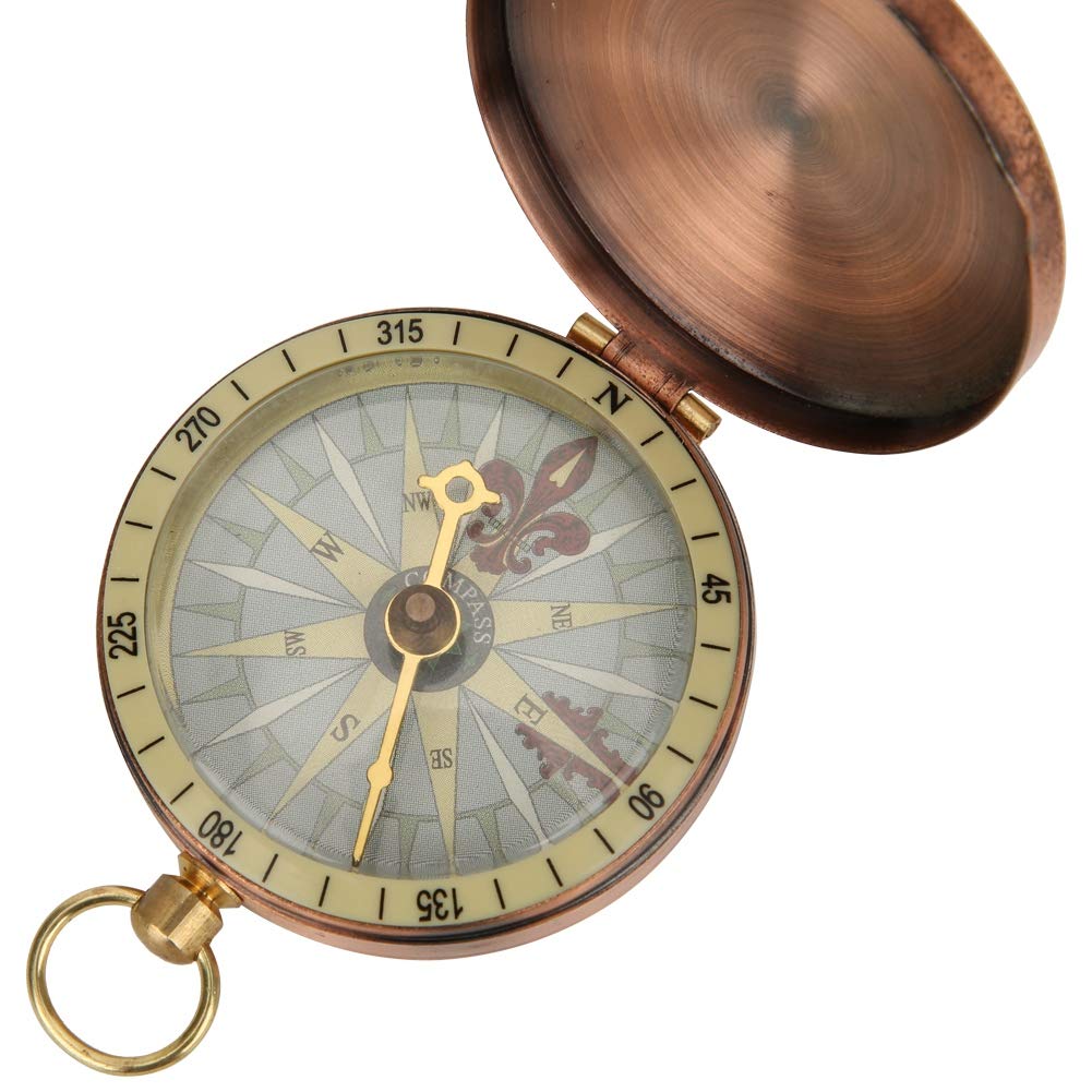 Vintage Style Pocket Watch Compass - Mirror Polished Metal Body, Portable & Smooth for Outdoor Adventures, Camping, Hiking, Picnics & Survival Gear | Perfect Gift for Travelers & Collectors