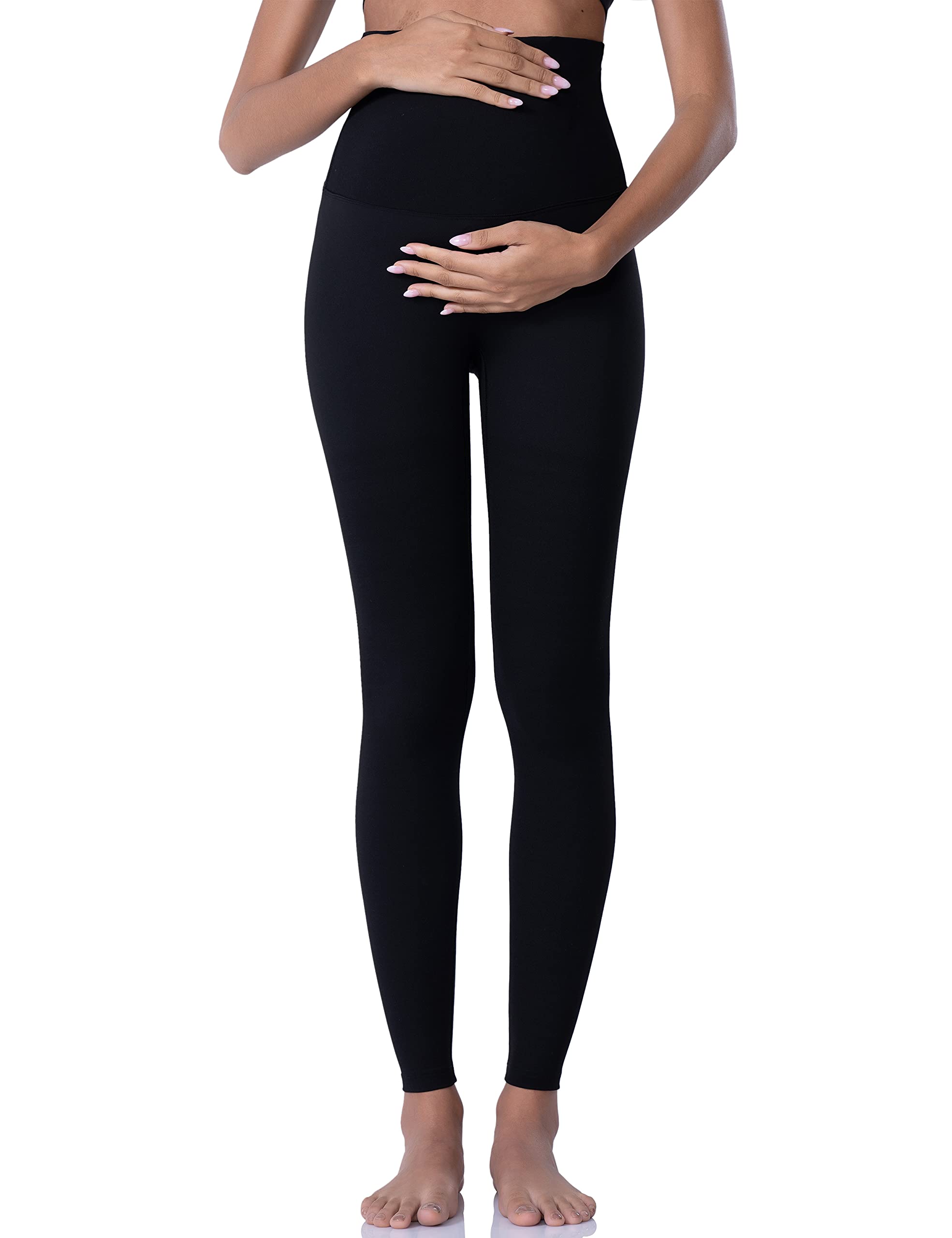 POSHDIVAH Women's Maternity Leggings Over The Belly Pregnancy Yoga Pants - Stretchy Active Wear Workout Leggings for Comfortable Exercise & Everyday Wear