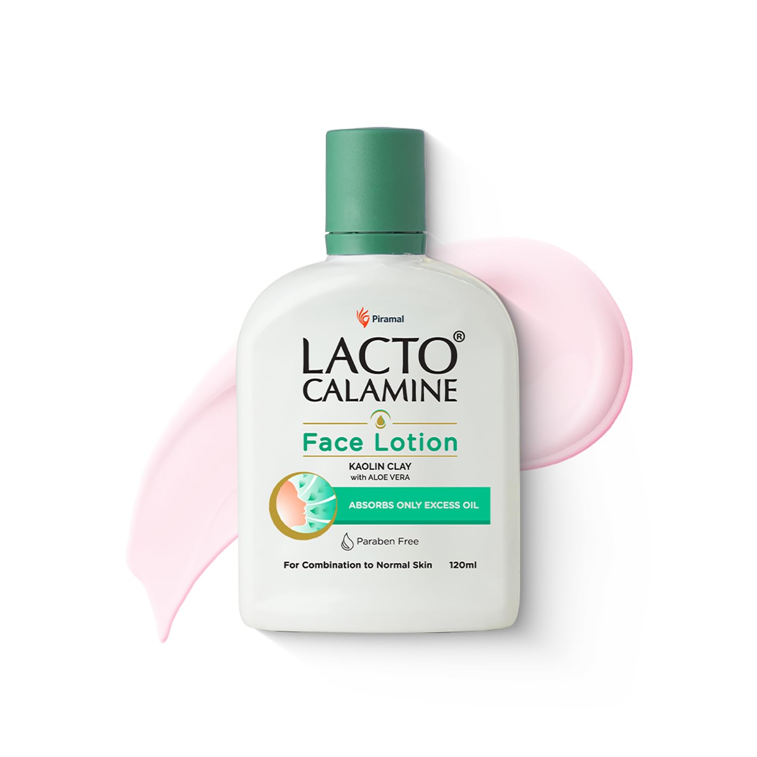Lacto Calamine Face Lotion 120ml - Oil Control Daily Moisturizer for Combination & Normal Skin with Kaolin Clay & Aloe Vera | Reduces Pimples, Dark Spots & Blackheads | Lightweight Non-Greasy Formula | Perfect for Daily Skincare Routine & Acne-Prone Skin Care