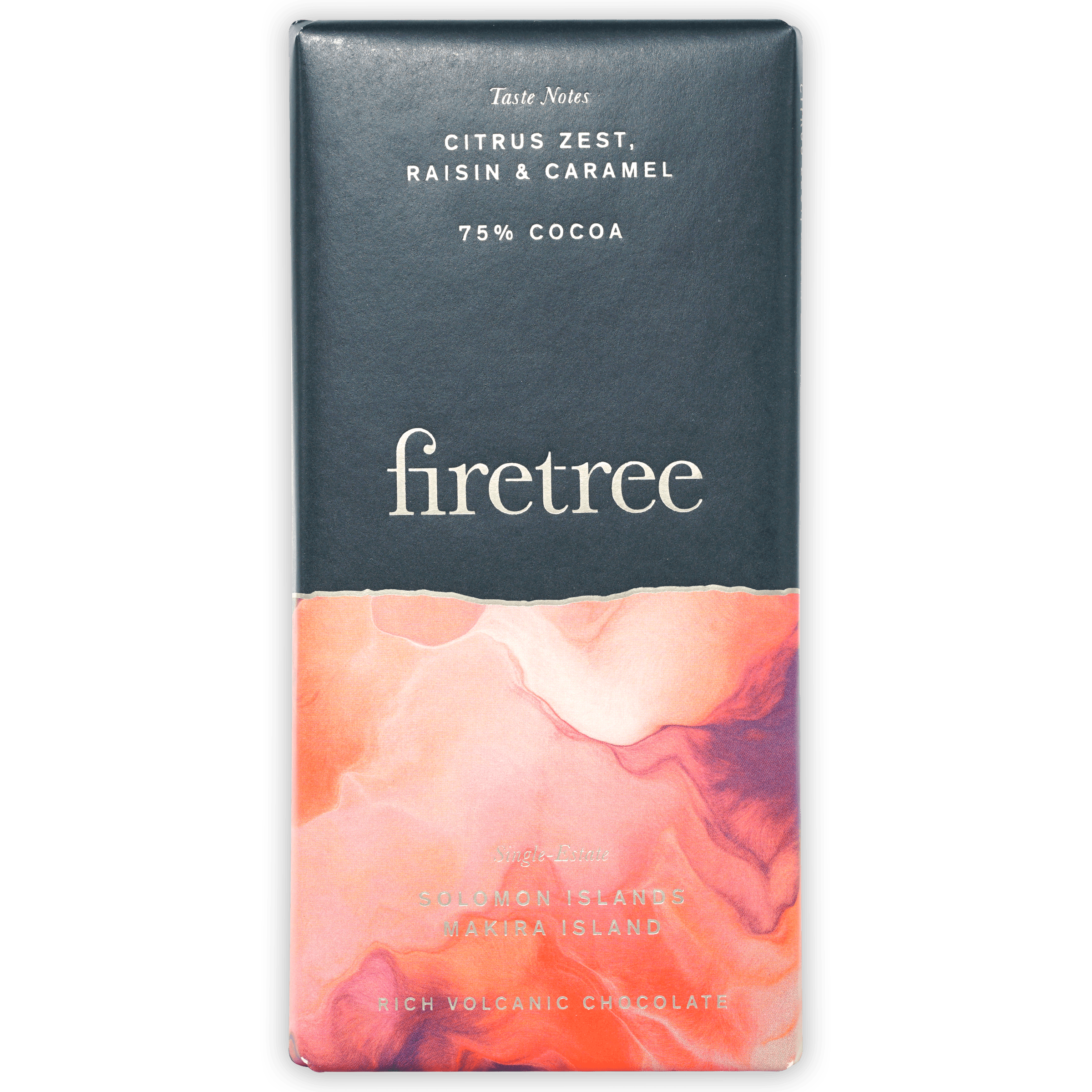 Firetree Solomon Makira Island 75% Dark Chocolate Bar - Premium Single Origin Cocoa - Perfect for Gifts, Baking & Dessert Pairing