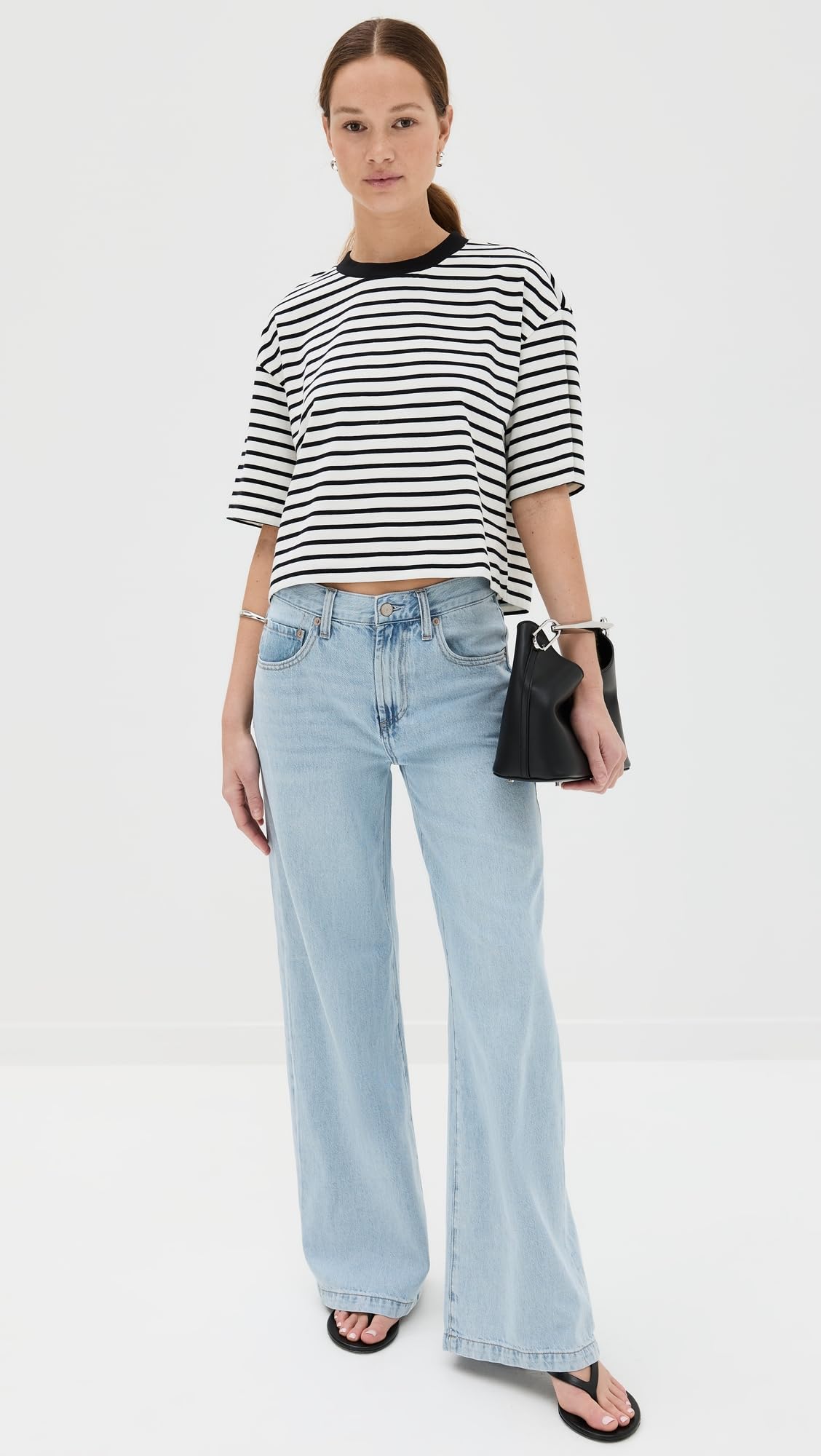 Women's Jadyn Low Rise Palazzo Jeans - Stretch Denim Pants for Casual Wear & Everyday Comfort | Perfect for Work, Outings & Relaxing