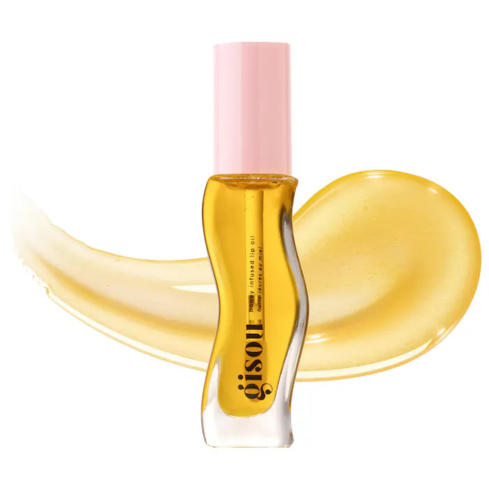 Gisou Honey Infused Hydrating Lip Oil - Nourishing & Moisturizing Lip Treatment with Natural Ingredients - Perfect for Dry Lips, Daily Care & Nighttime Lip Routine
