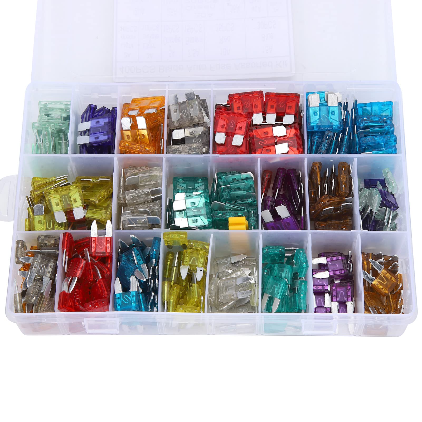 400PCS Automotive Blade Fuse Assortment Kit - Standard & Mini Fuses for Car, SUV, Truck, ATV & Boat - Perfect for Emergency Repairs & Vehicle Maintenance