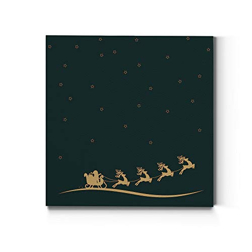 Gold Sleigh on Green