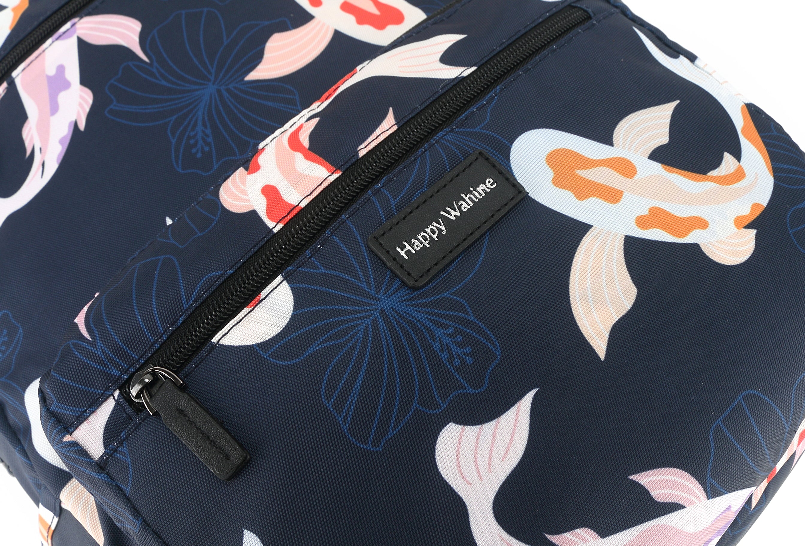Melanie Koi Navy Backpack for Women - Stylish Laptop Bag for Work, School & Travel | Durable Water-Resistant College Backpack with USB Charging Port
