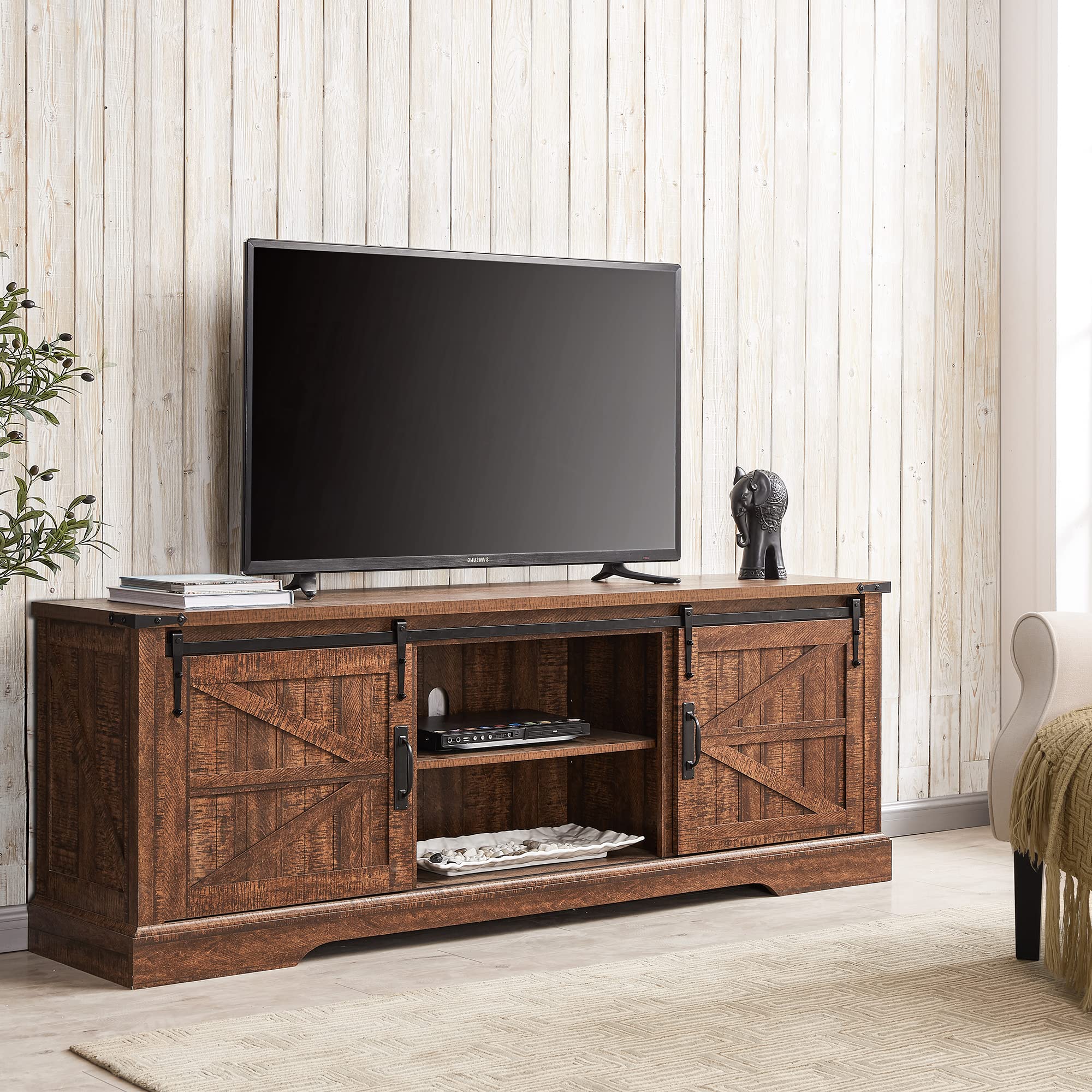 Rustic Farmhouse TV Stand for 70-75 Inch TVs - 66