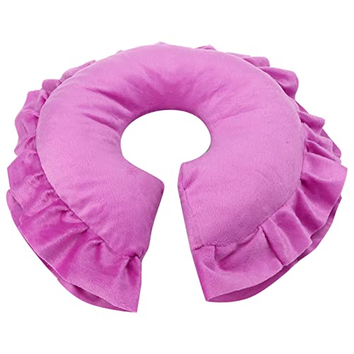 U-Shaped Face Massage Pillow for SPA & Salon - Detachable, Soft & Comfortable Face Cushion for Massage Beds (Purple Red) - Perfect for Facials, Skincare & Relaxation at Home or Professional Use