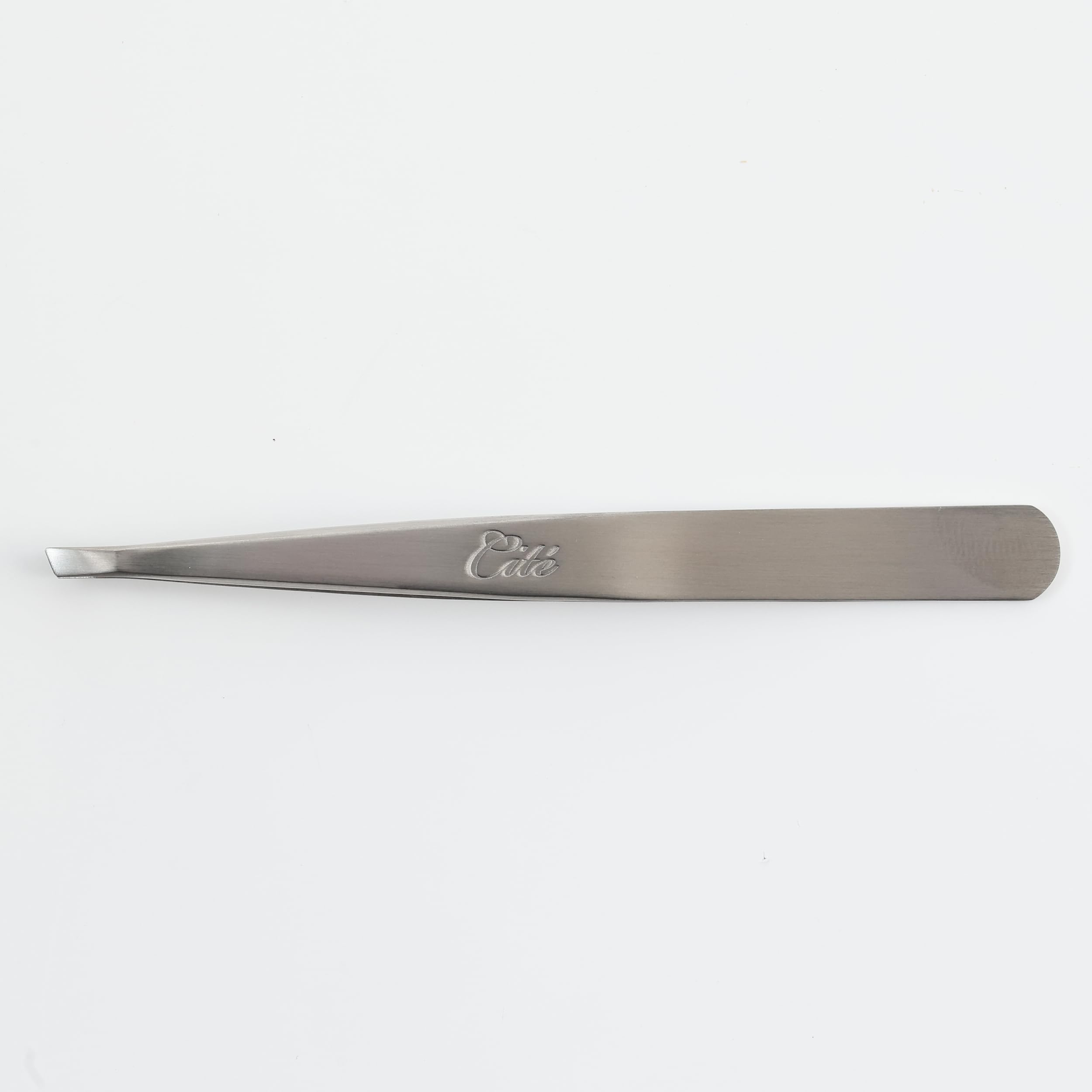 Professional Stainless Steel Slant Tip Tweezers for Eyebrows, Eyelashes & Splinters - Precise Grip for Hair Removal, Makeup & First Aid (Great for Travel & Home Use)