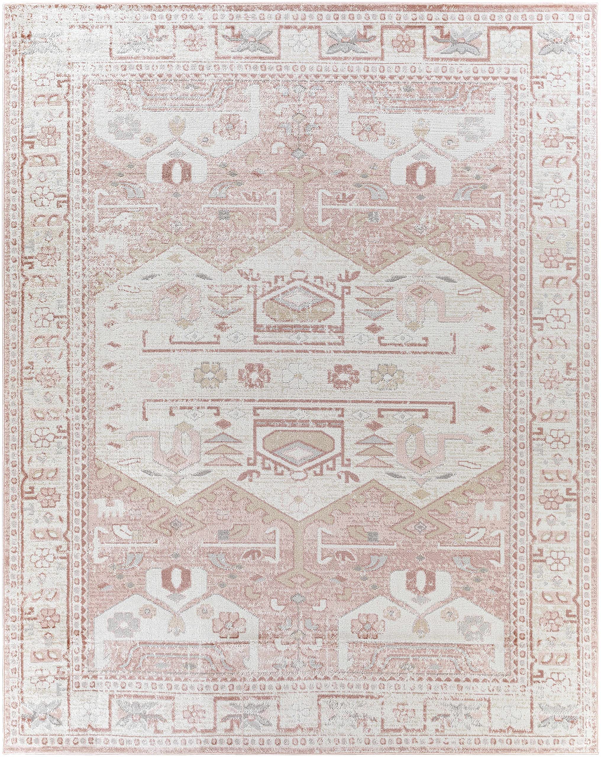 Premium Hauteloom Kendal Traditional Beige & Gray Area Rug 7'9