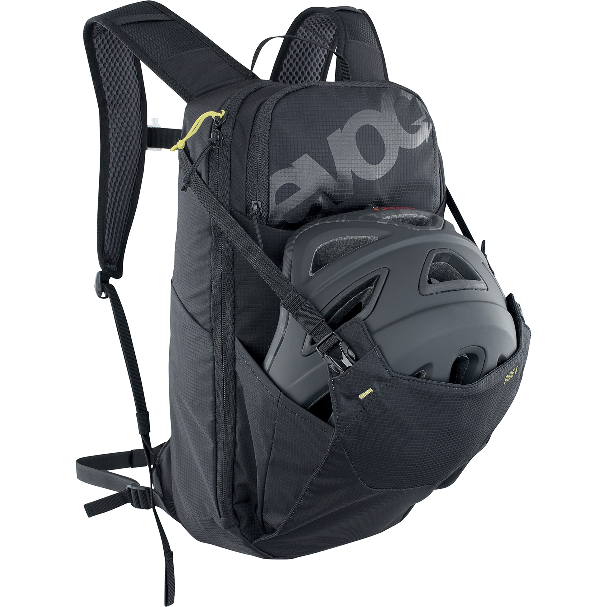 Evoc Ride 8+ Pocket 2L Black Mountain Bike Backpack - Unisex Hydration Pack for Cycling, Hiking & Outdoor Adventures - Durable & Lightweight MTB Gear for Adults