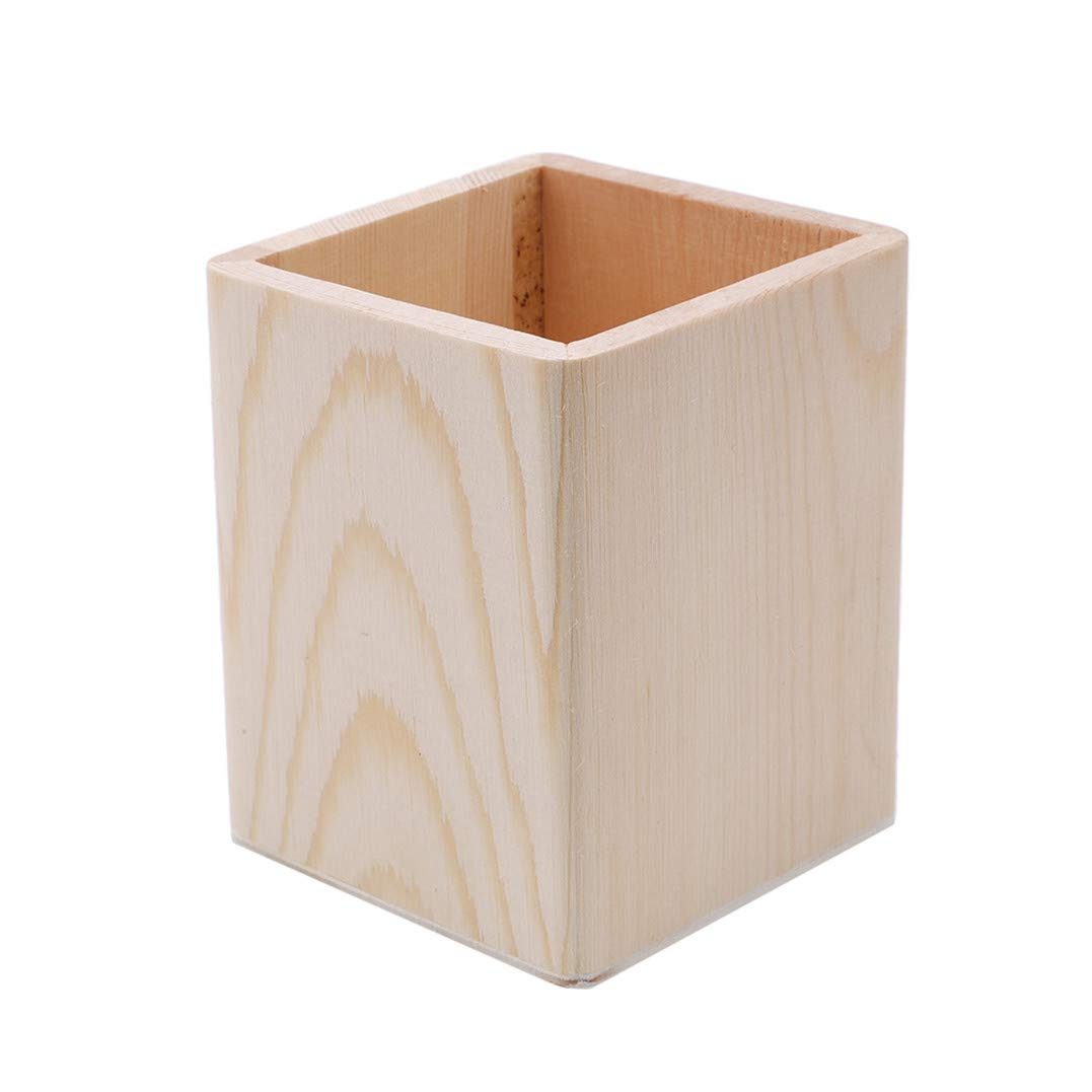 Bamboo Pen Holder Stand - Desk Organizer for Pencils & Office Supplies