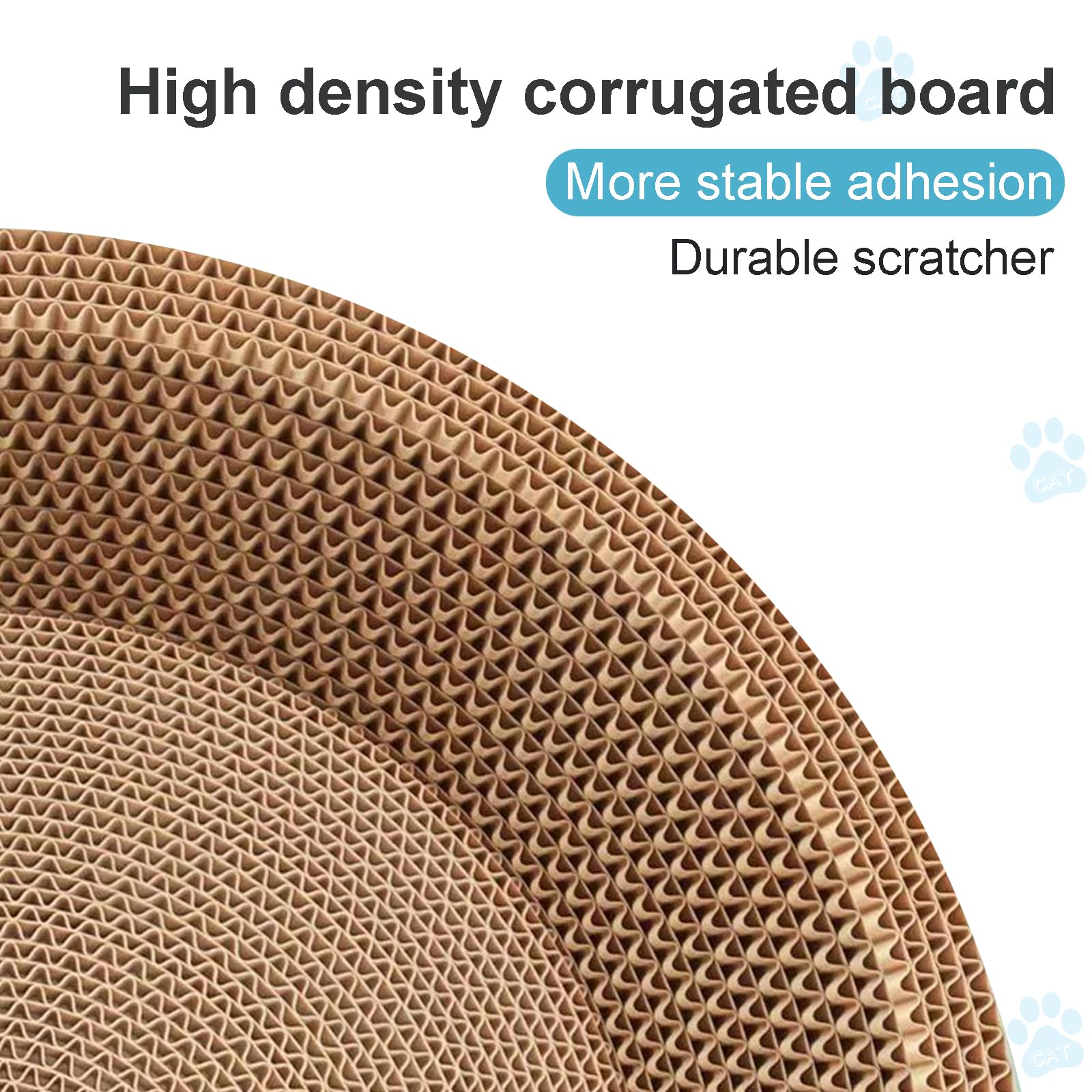 Premium Cardboard Cat Scratcher for Indoor Cats - 23.6x14.9 Inch Large Oval Scratching Pad with Catnip | Durable Cat Scratch Board & Comfy Bed for Play, Relaxation & Nail Care - Perfect for Living Rooms, Bedrooms & Pet-Friendly Spaces