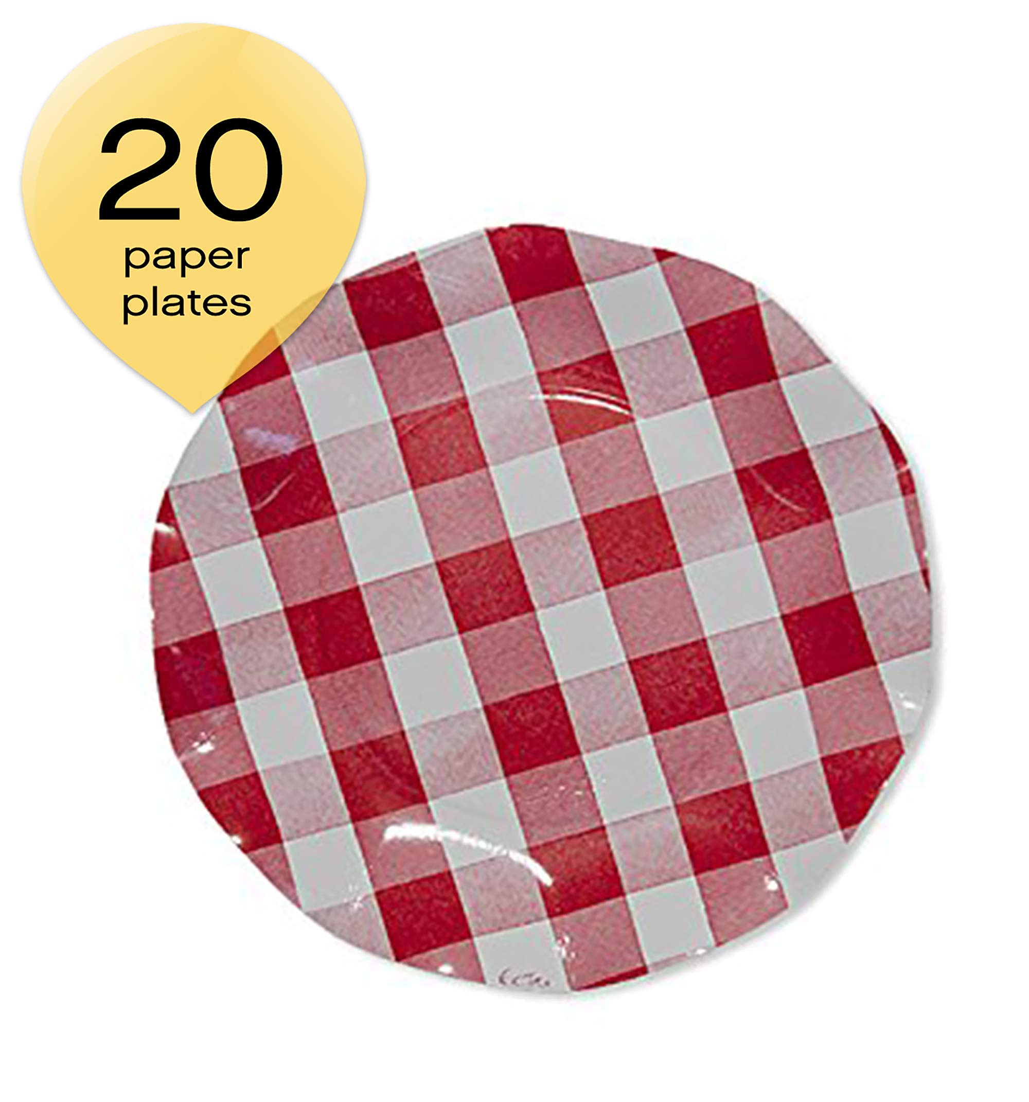 Sophistiplate Classic Red Collection - 20-Pack Salad and Dessert Plates | Elegant Dinnerware for Parties, Weddings & Holiday Gatherings | Durable Ceramic Plates in Vibrant Red