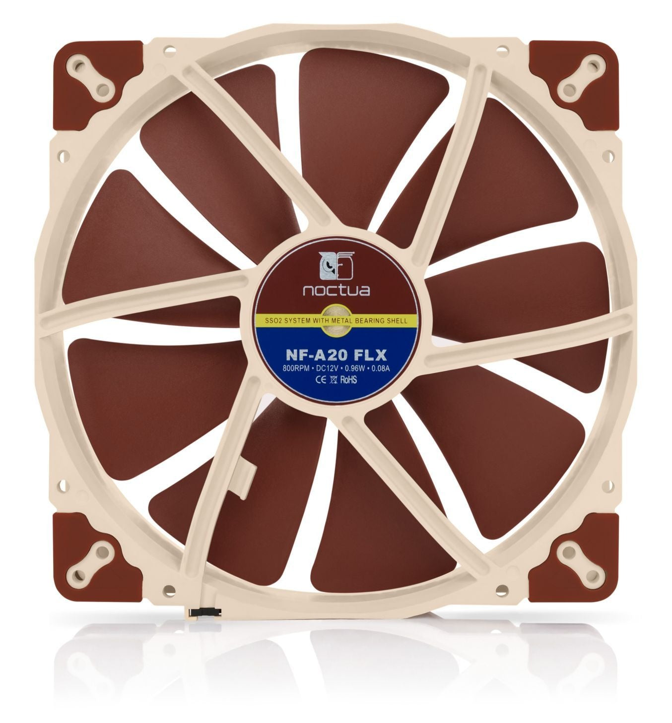 Noctua NF-A20 FLX Premium 200mm Quiet Cooling Fan - Ultra Low Noise, PWM Control, High Airflow for PC Cases, Servers, and Workstations - Perfect for Gaming Rigs and Silent Computing Setups