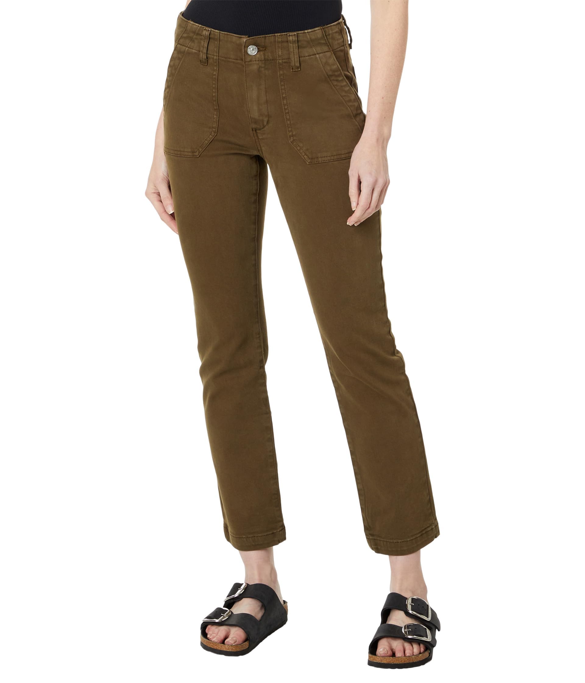 PAIGE Women's Mayslie Straight Ankle Jeans - High Waist Slim Fit Denim Pants for Casual & Work Outfits | Perfect for Office, Date Night & Everyday Wear