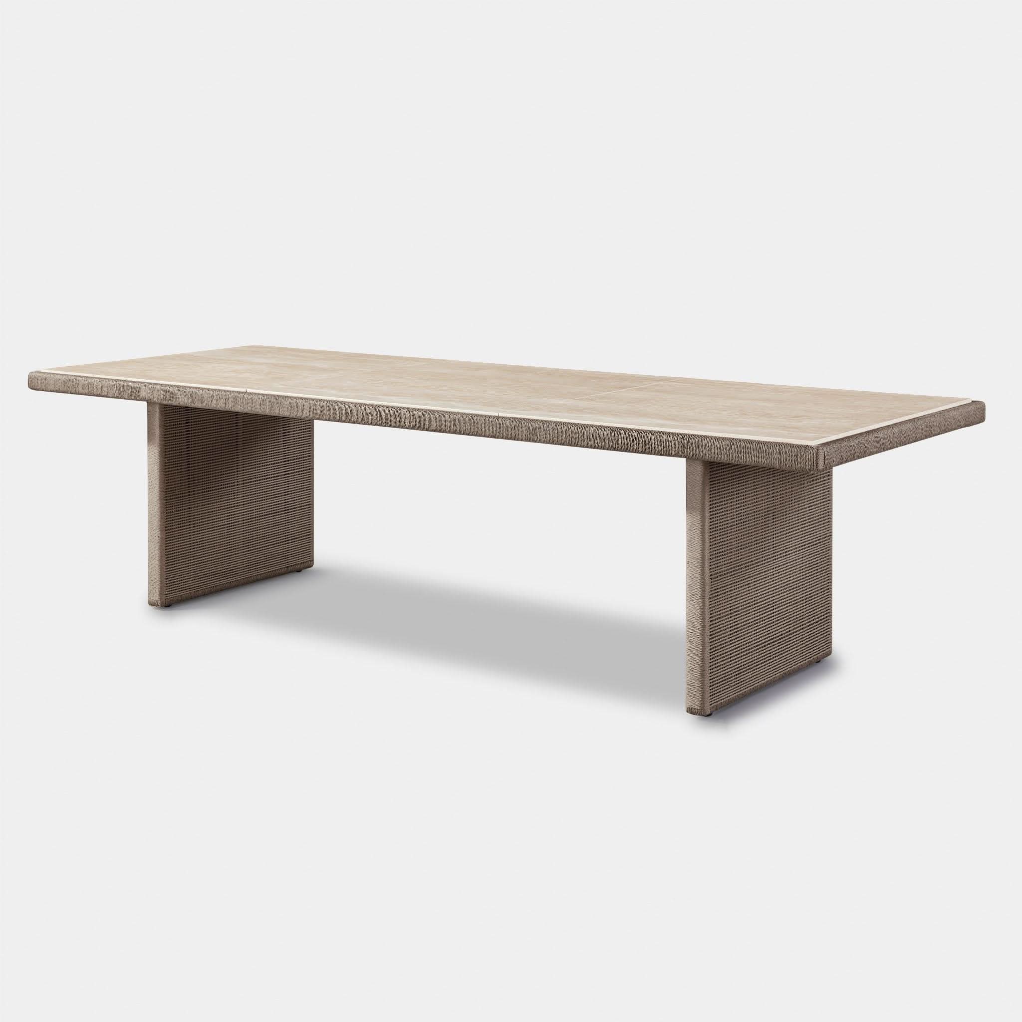 Formentera 108-inch Modern Dining Table - Solid Wood Farmhouse Table for Kitchen & Dining Room - Perfect for Family Gatherings & Dinner Parties