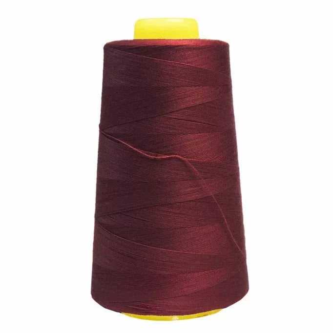 Premium Overlock Thread - Bordeaux Red Color - High-Quality Serger Thread for Sewing, Quilting & Crafting - Perfect for Home & Professional Use
