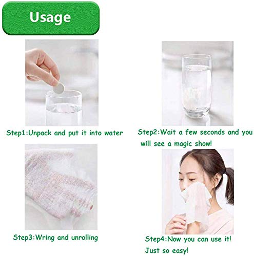 50 Pack Mini Compressed Towels - Portable Disposable Cotton Coin Tissues for Travel, Camping, Hiking, Sports, Beauty Salon & Home Use | Lemon Scented | Compact & Hygienic for Outdoor Adventures, Gym, Makeup Removal & Emergency Cleaning