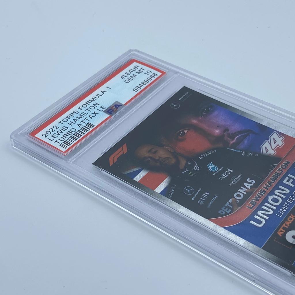 PSA 10 Graded Lewis Hamilton Union Flag #LE4UR Limited Edition F1 Racing Card - Perfect for Collectors, Investors & Formula 1 Fans